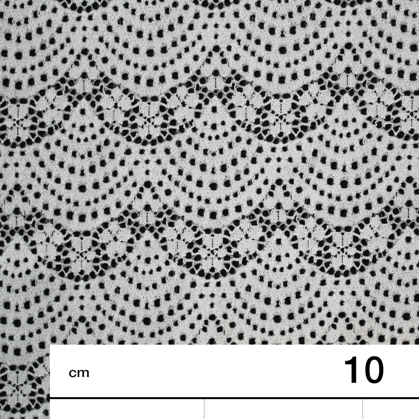 Pizzo Chantilly Elasticizzato | Motivo Geometrico a Ventagli e Fiori Piccoli | Senza Bordo | H 140 cm | FSW1122