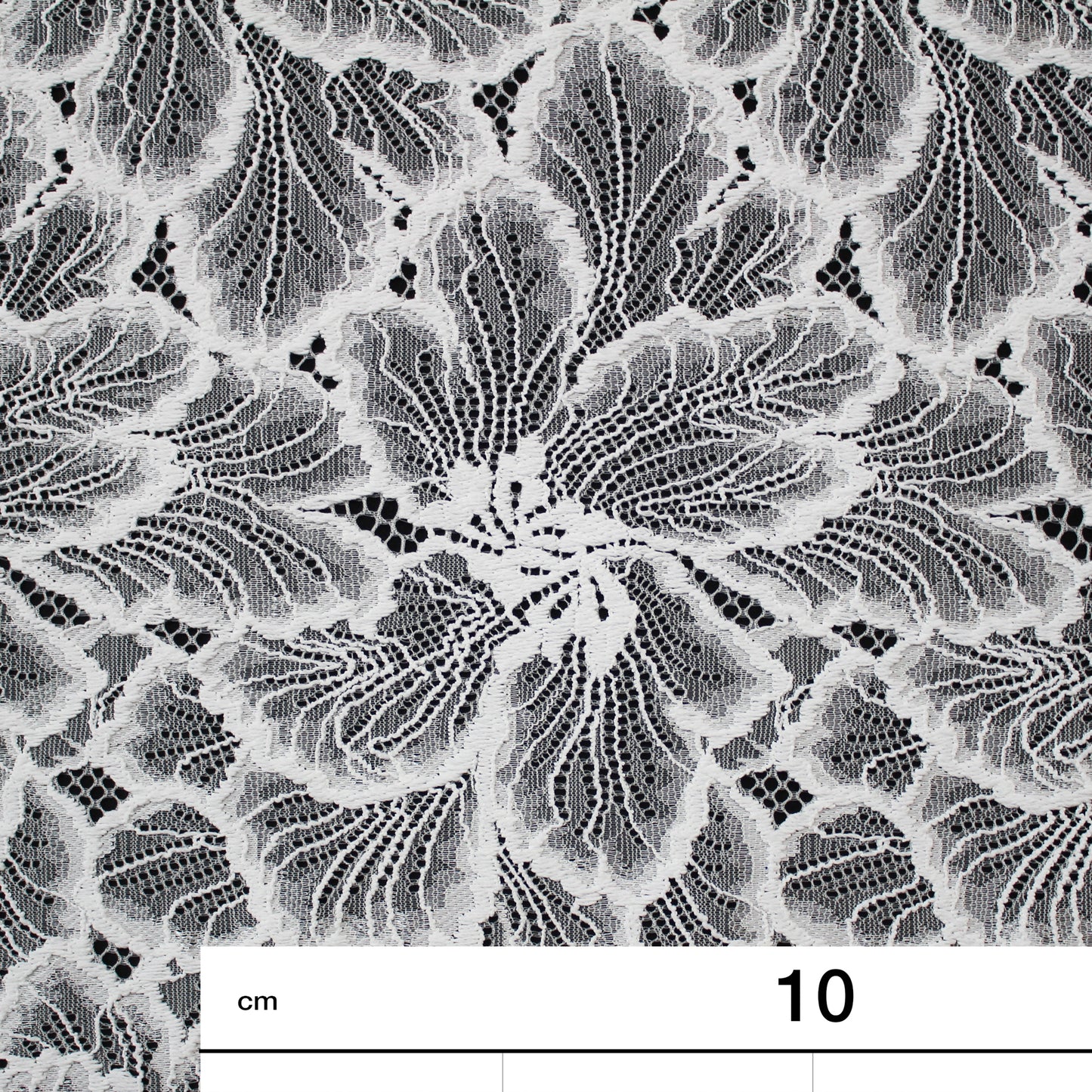 Pizzo Chantilly Filet | Fiori Grandi a Campo Pieno Effetto Lurex | H 140 cm | FW2482