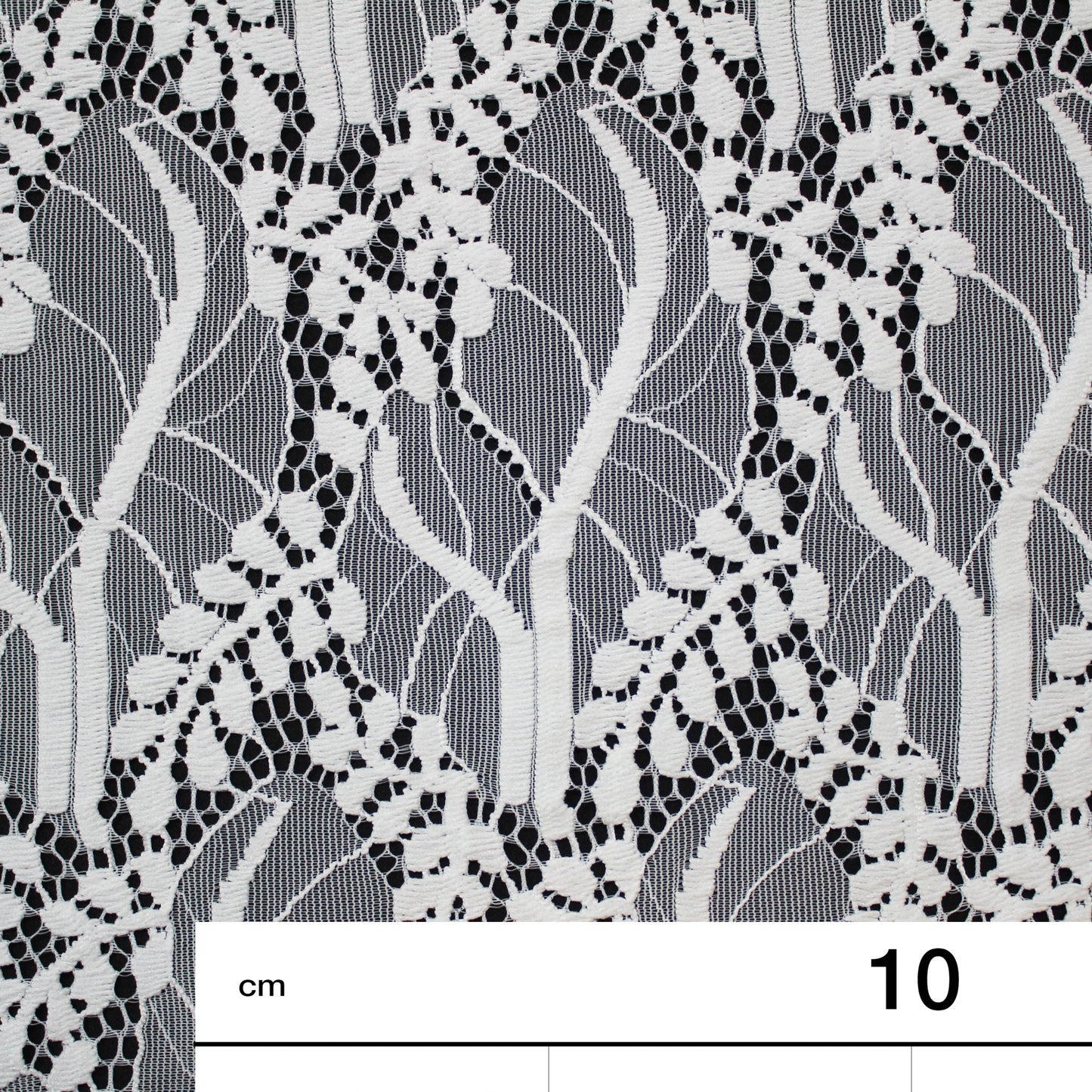 Pizzo Chantilly Filet | Ramage di Foglie a Campo Pieno | Doppio Bordo | H 140 cm | FW3506