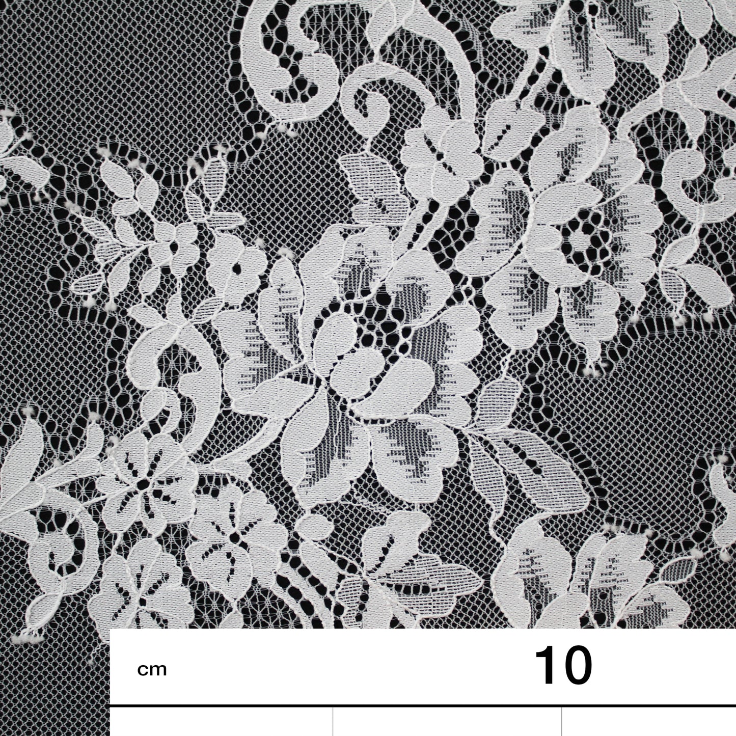Pizzo Chantilly | Motivo Floreale | Doppio Bordo Alto di Ramage di Fiori | H 100 cm | FW2247/A