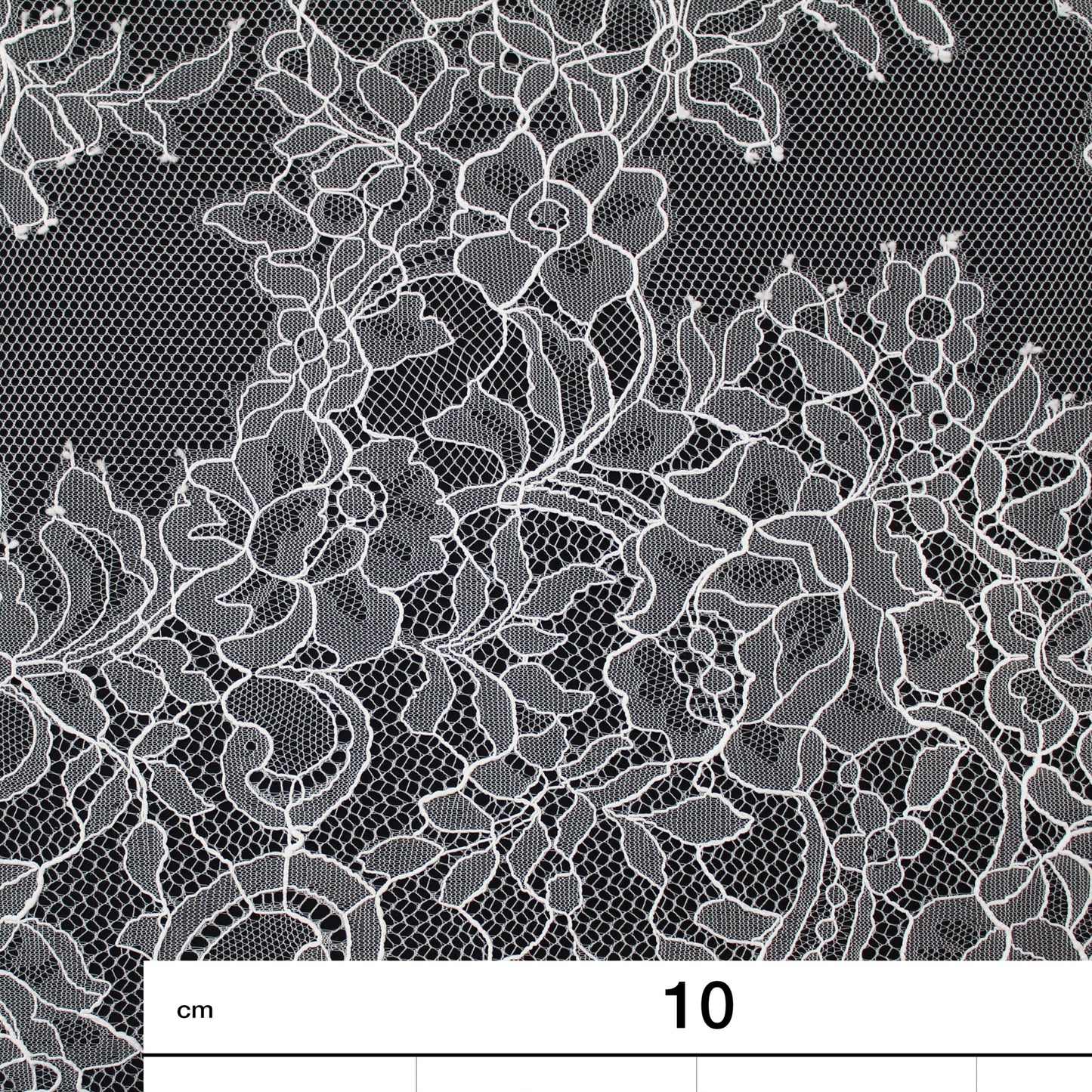 Pizzo Chantilly | Tralci di Fiori | Doppio Bordo Floreale e Paisley | H 150 cm | FW4268