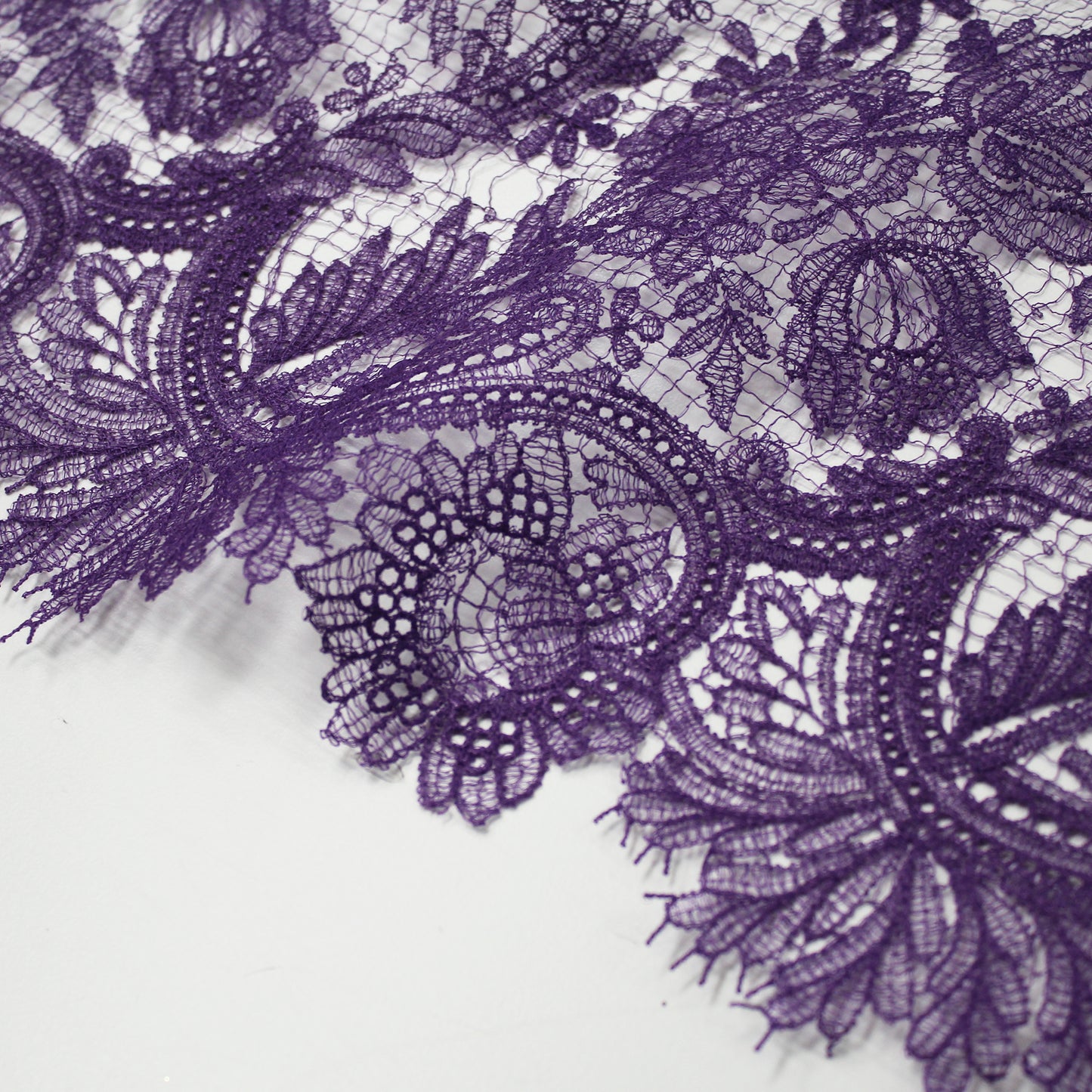 Double Border Embroidered Lace with Flowers