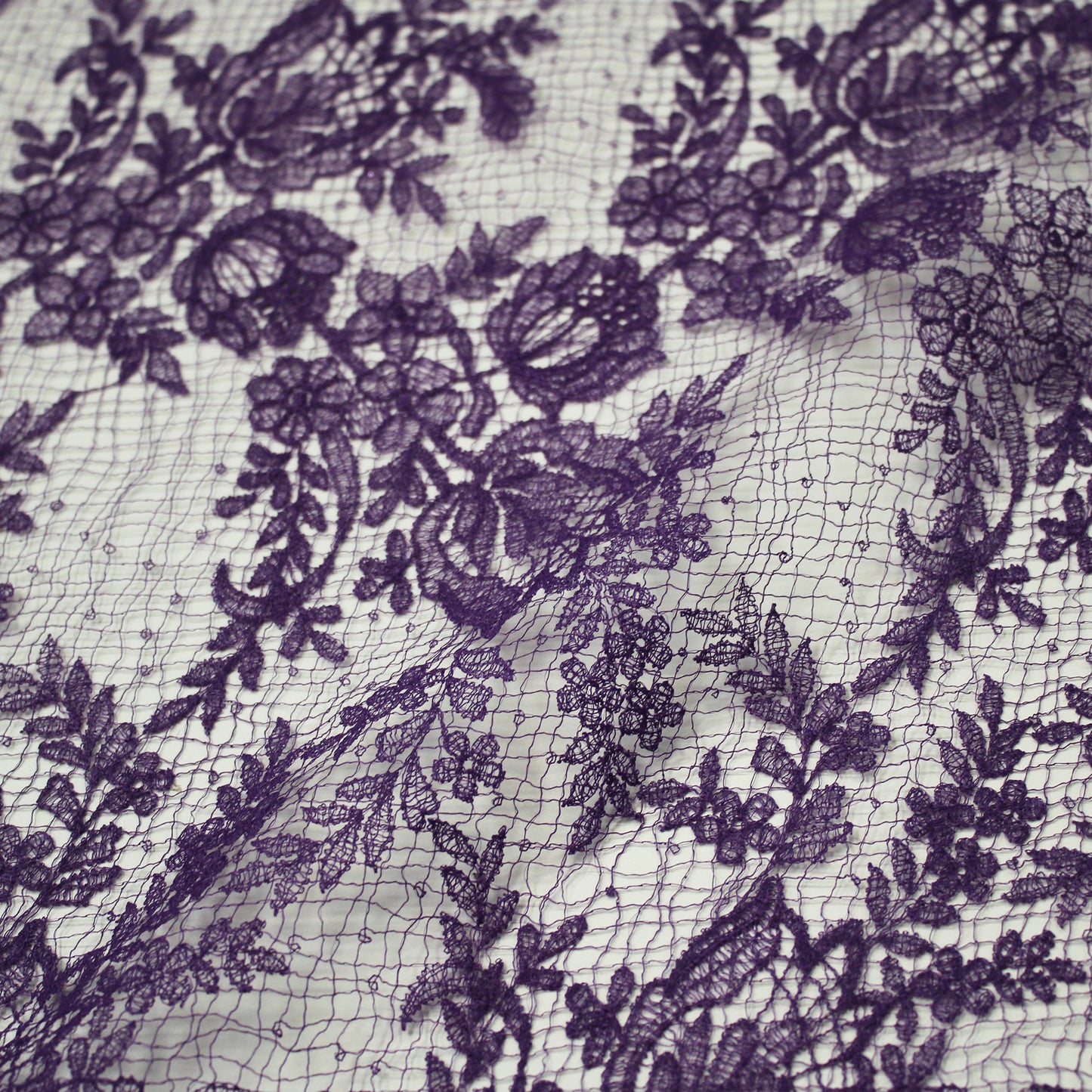 Double Border Embroidered Lace with Flowers