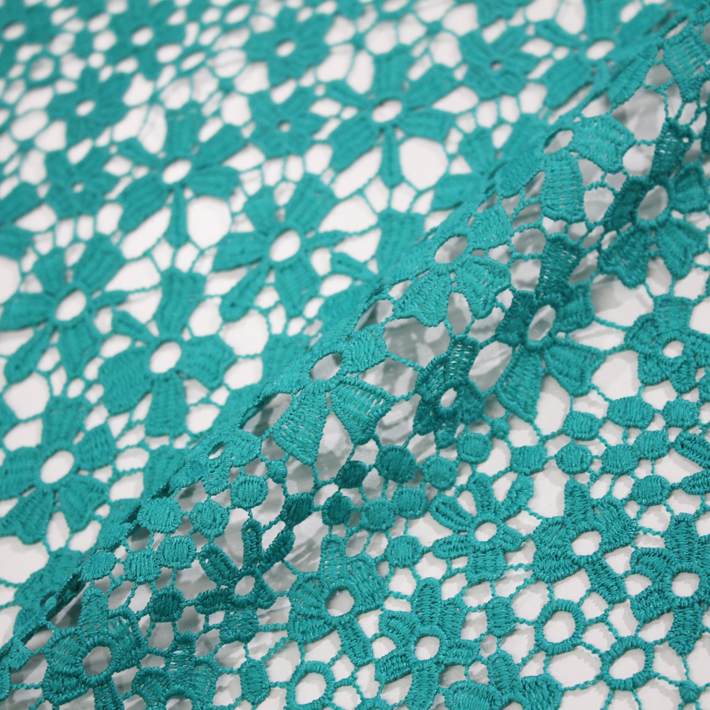 Macramé Lace with Full Field Flowers