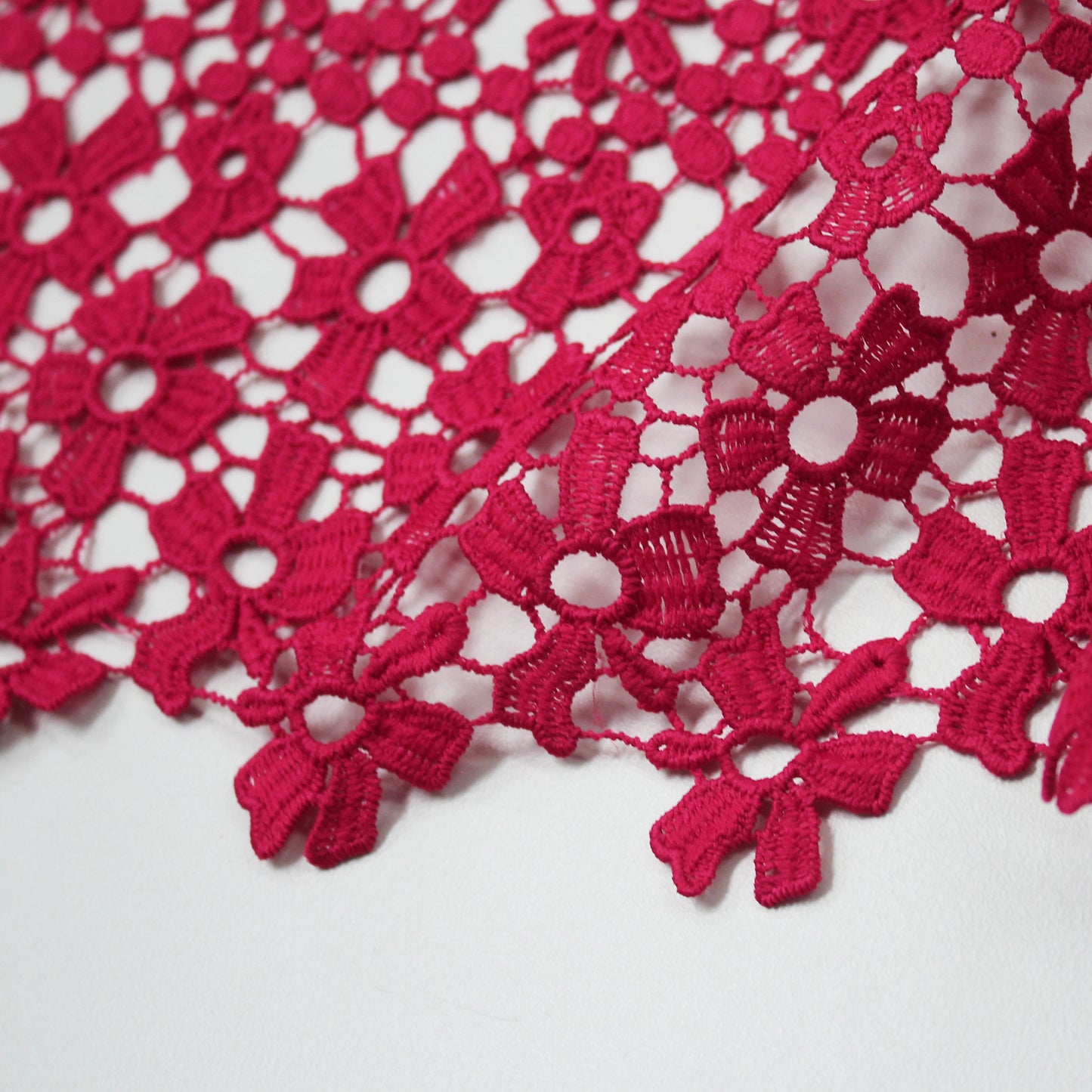 Macramé Lace with Full Field Flowers