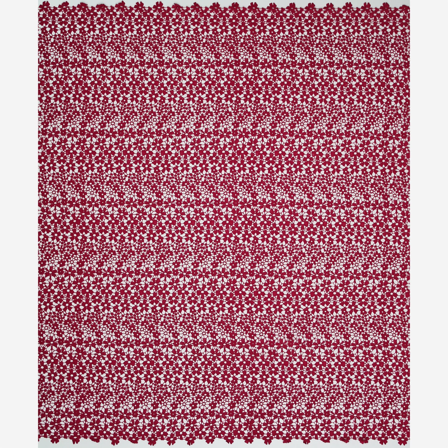 Macramé Lace with Full Field Flowers