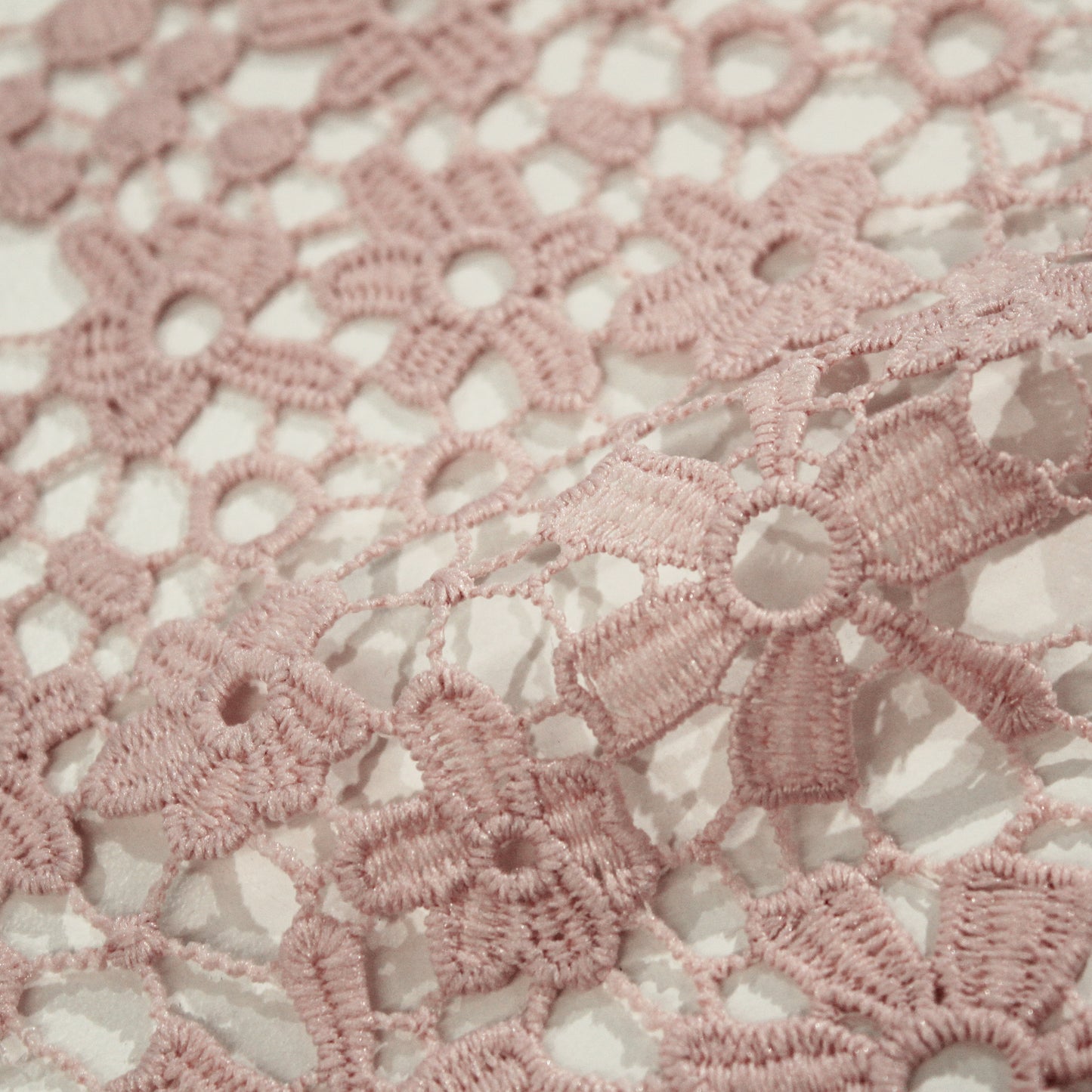 Macramé Lace with Full Field Flowers
