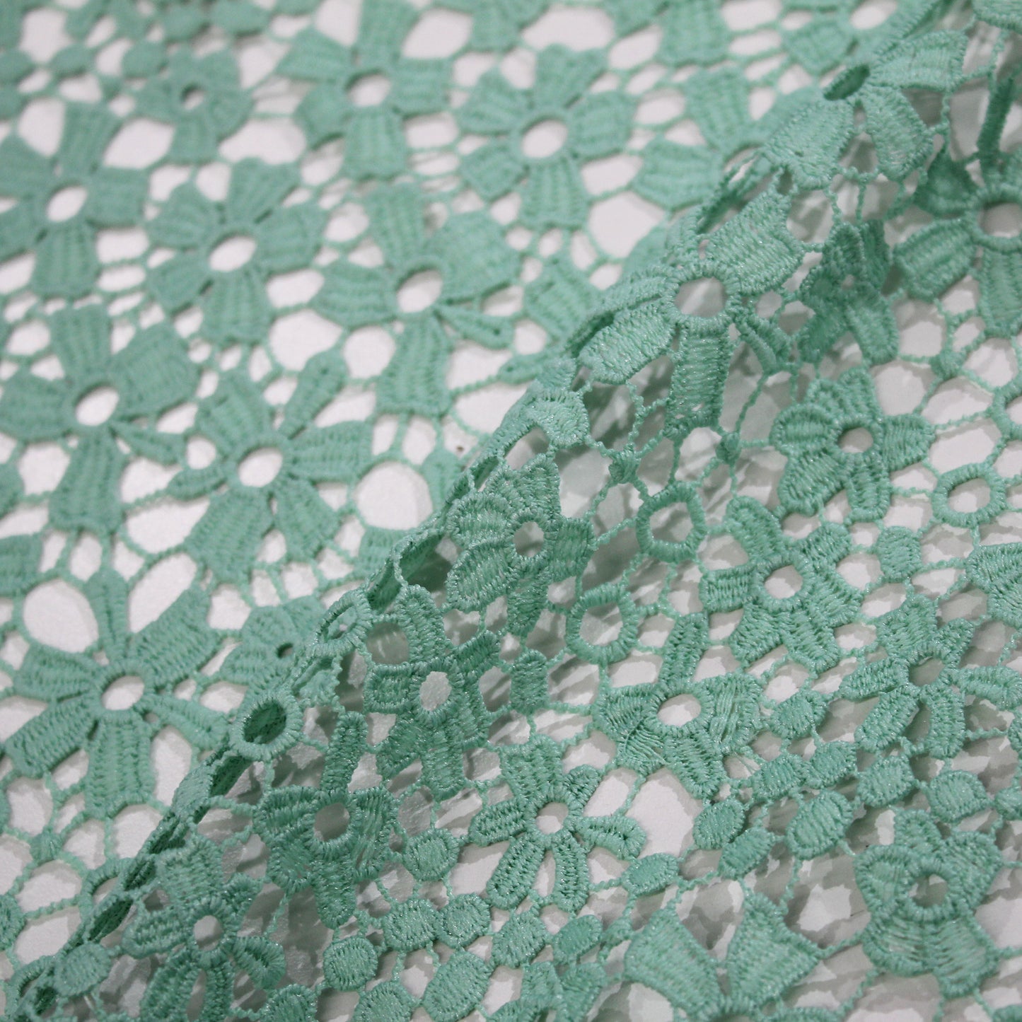 Macramé Lace with Full Field Flowers