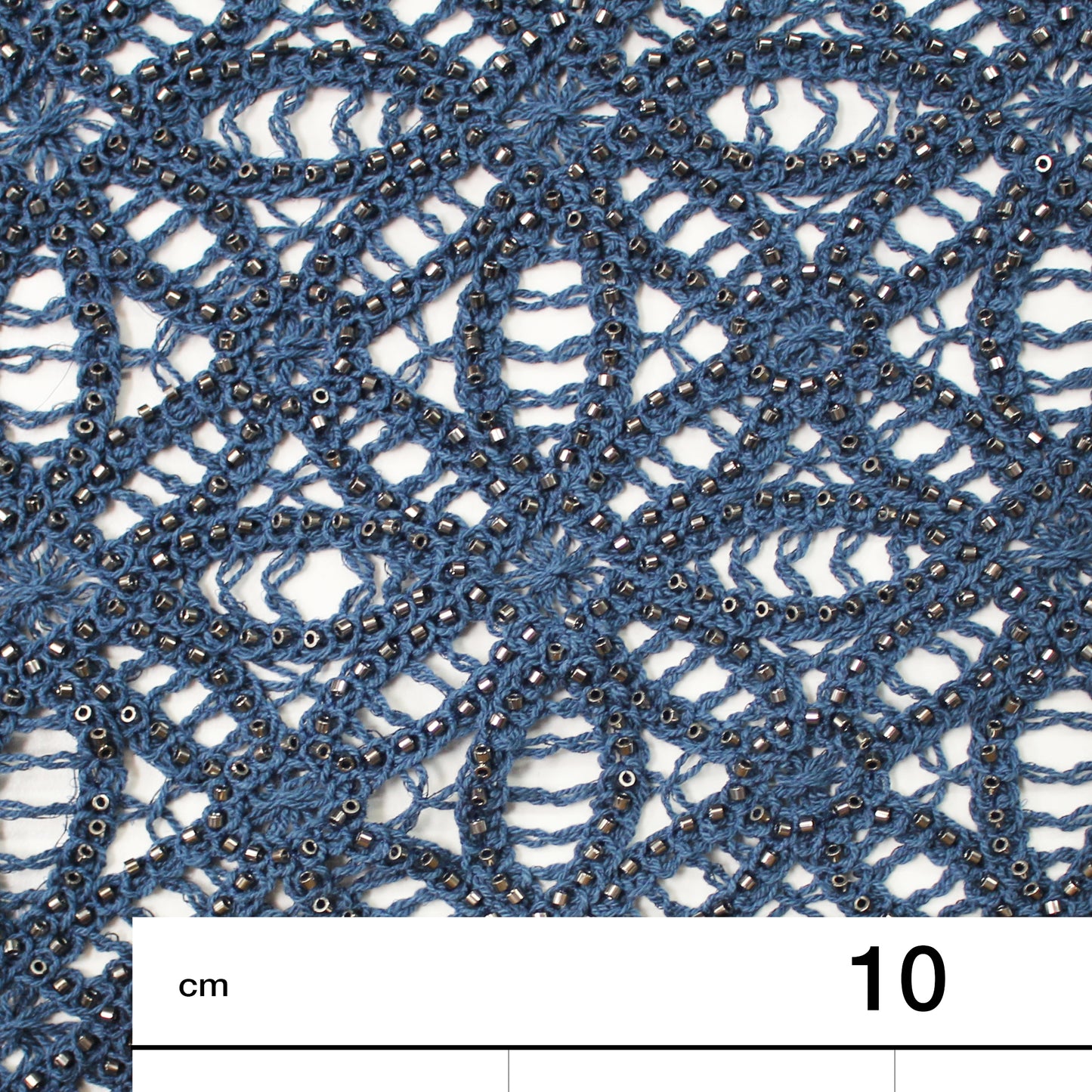 Macramé Lace with Geometric Pattern and Corals