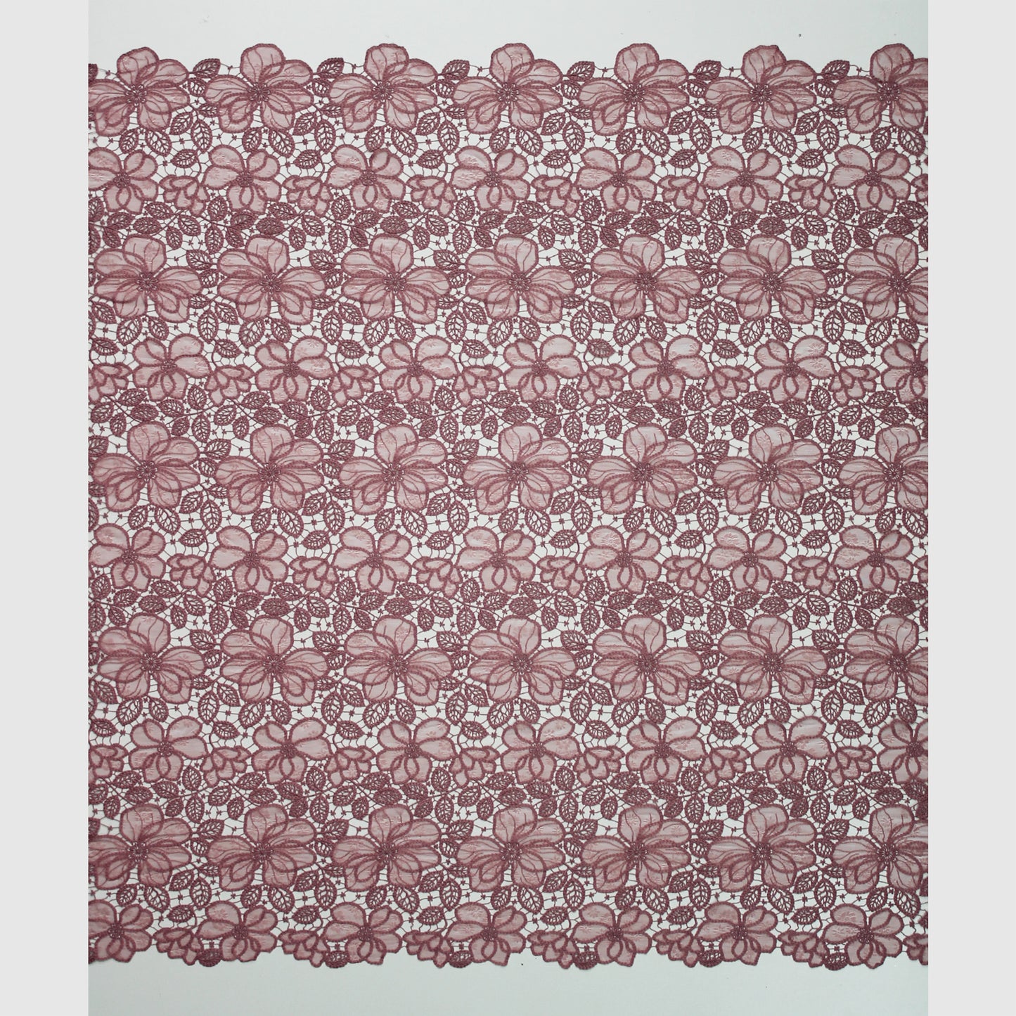 Macramé Lace with Chantilly Lace Flower Petals