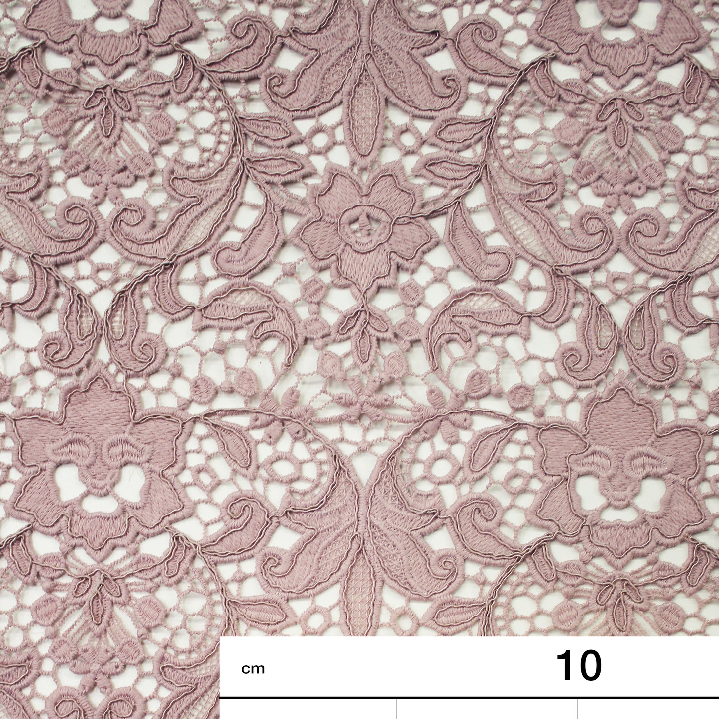 Embroidered and Rebrode Macramé Lace with Flowers