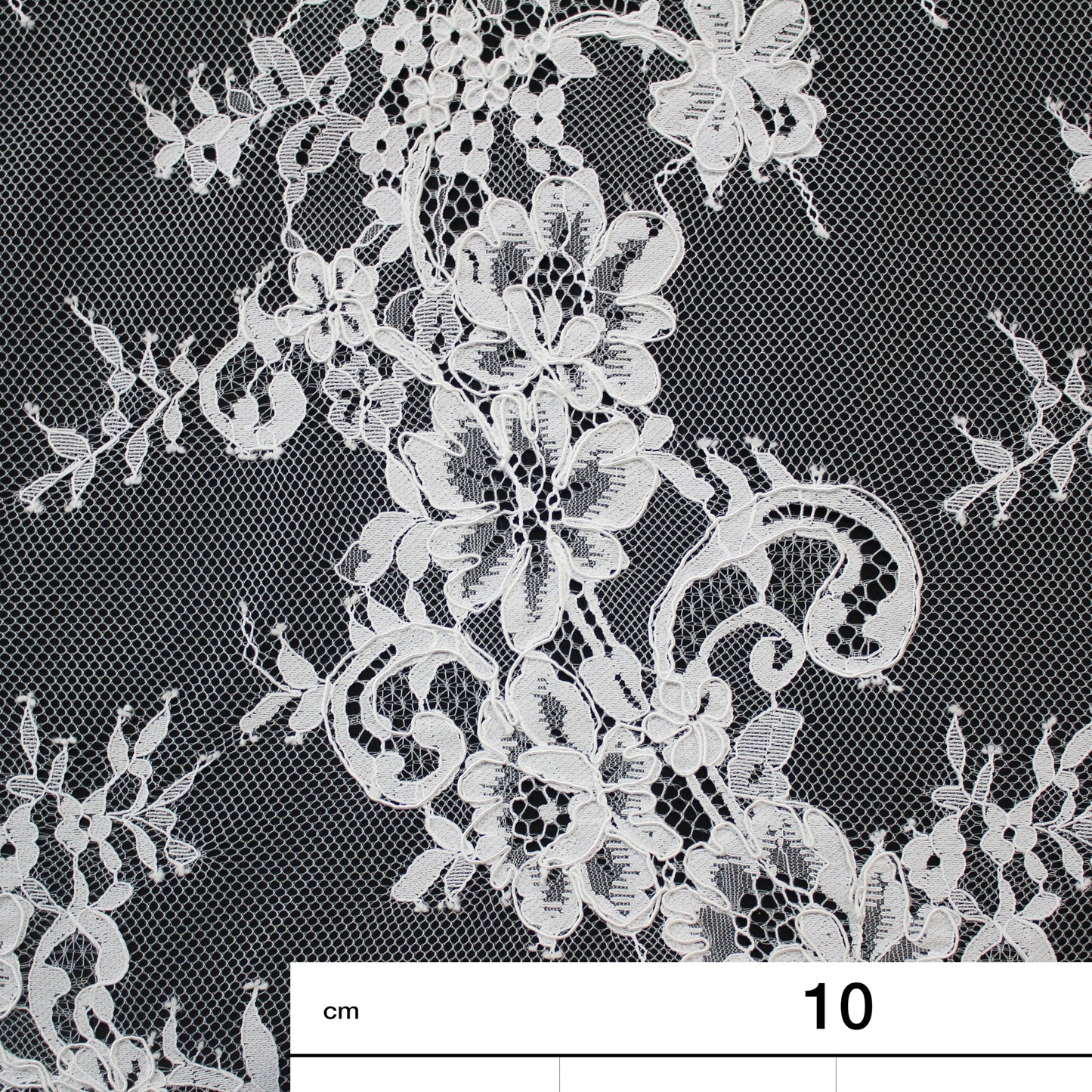 Re-embroidered Lace | Floral Bouquets | High Double Floral Branch & Paisley Border | H 150 cm | FSW2248