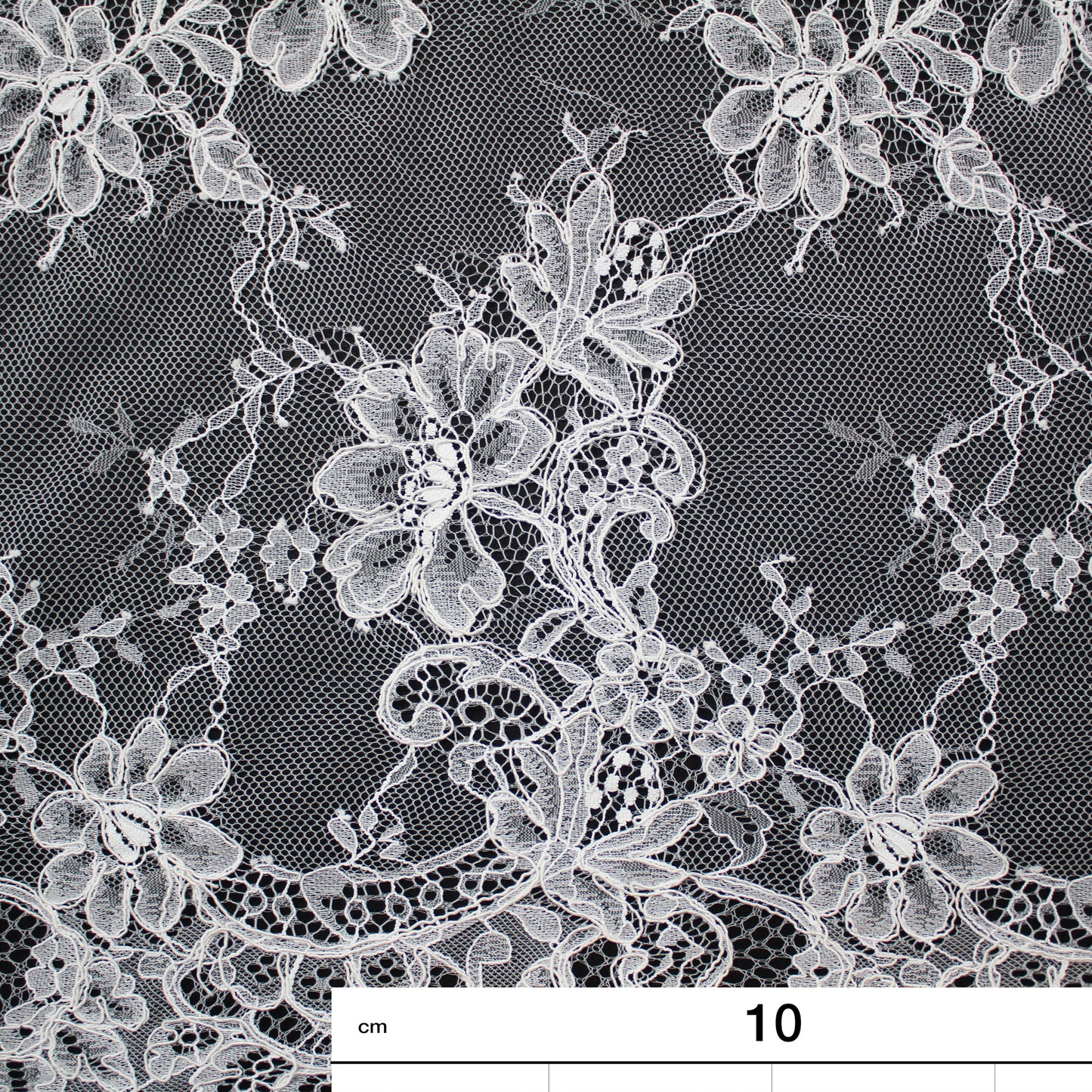 Re-embroidered Lace | Floral Bouquets | Medium Double Floral & Paisley Border | H 140 cm | FSW4205