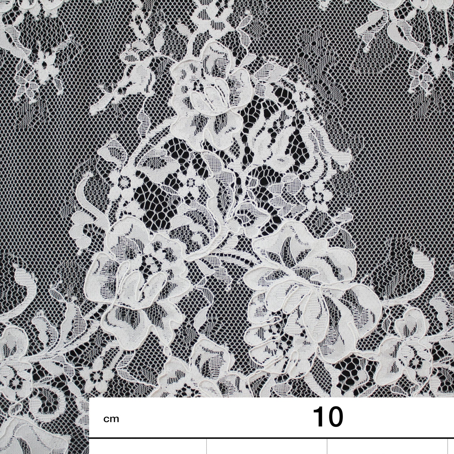 Re-embroidered Lace | Rose Bouquet Pattern | Double Floral Border | H 150 cm | FSW1931