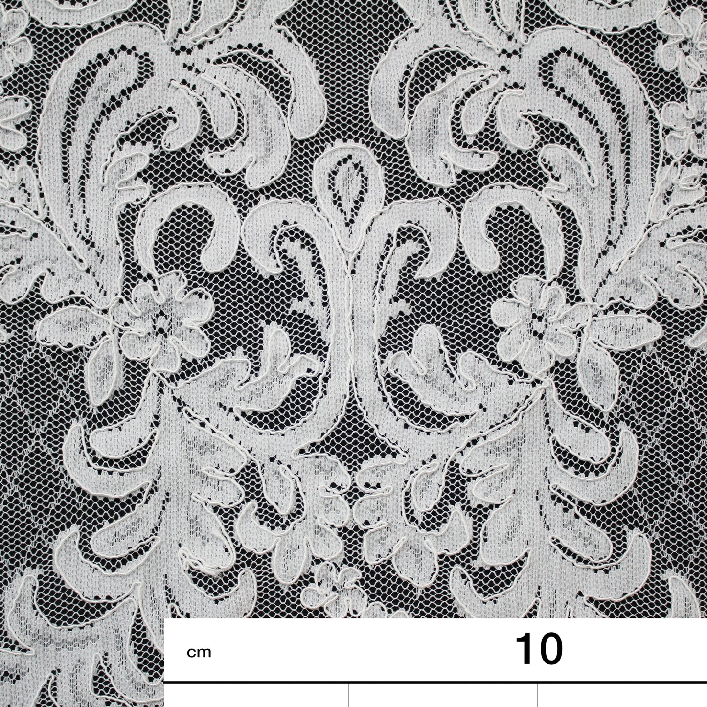 Re-embroidered Lace | Arabesque Pattern | Double Scalloped Edge | H 135 cm | FSW4347