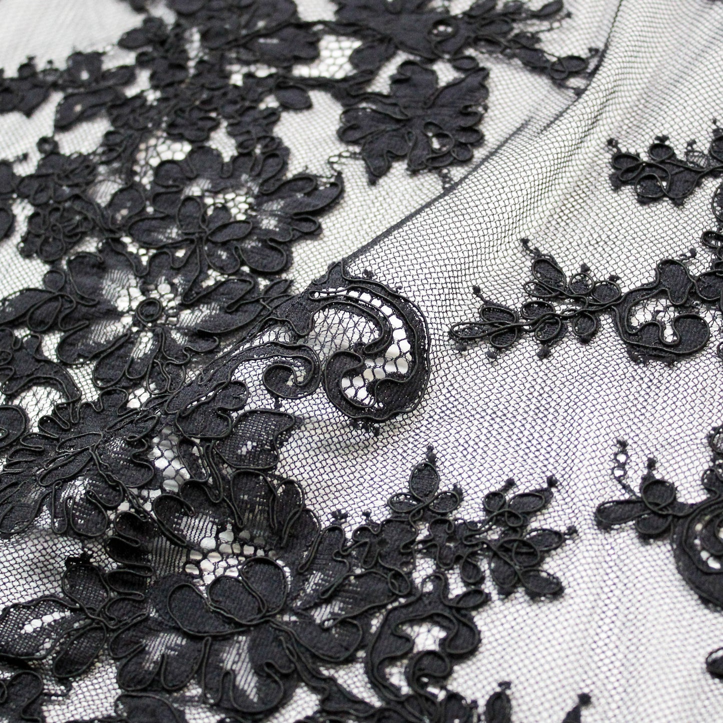 Re-embroidered Lace | Floral Branch Pattern | High Double Floral Border | H 140 cm | FSW2210