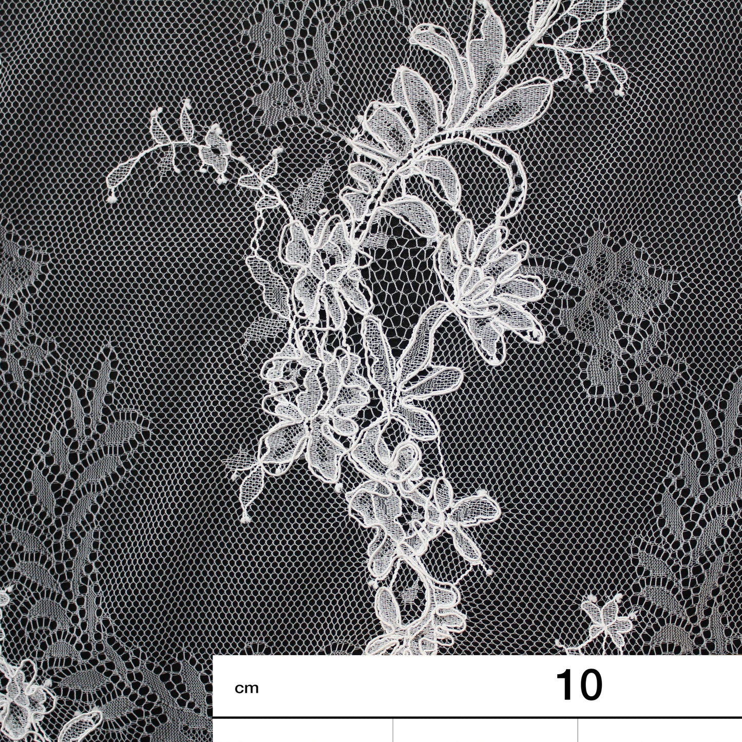Re-embroidered Lace | Floral Branch Pattern | High Double Border | H 150 cm | FSW4267
