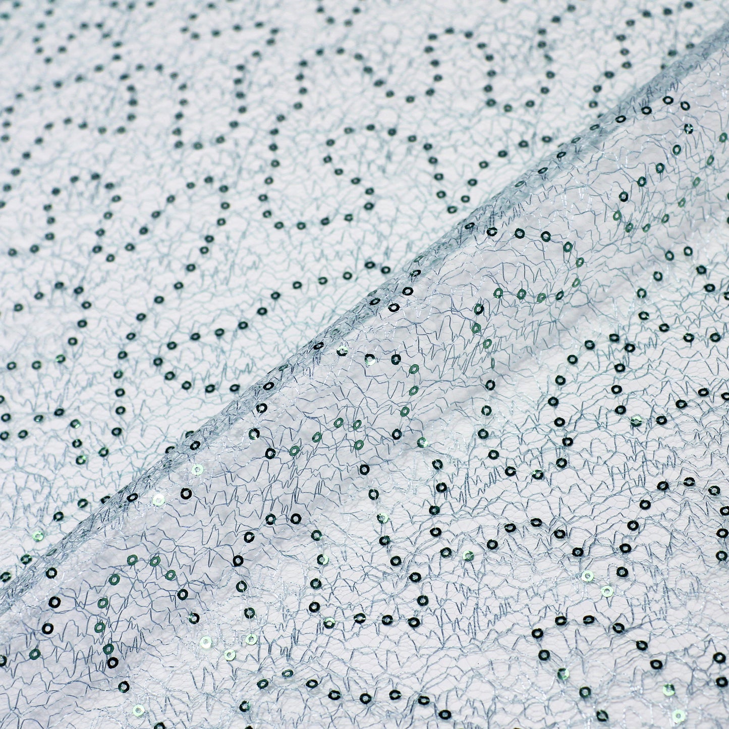 Embroidered Netting with Paillettes