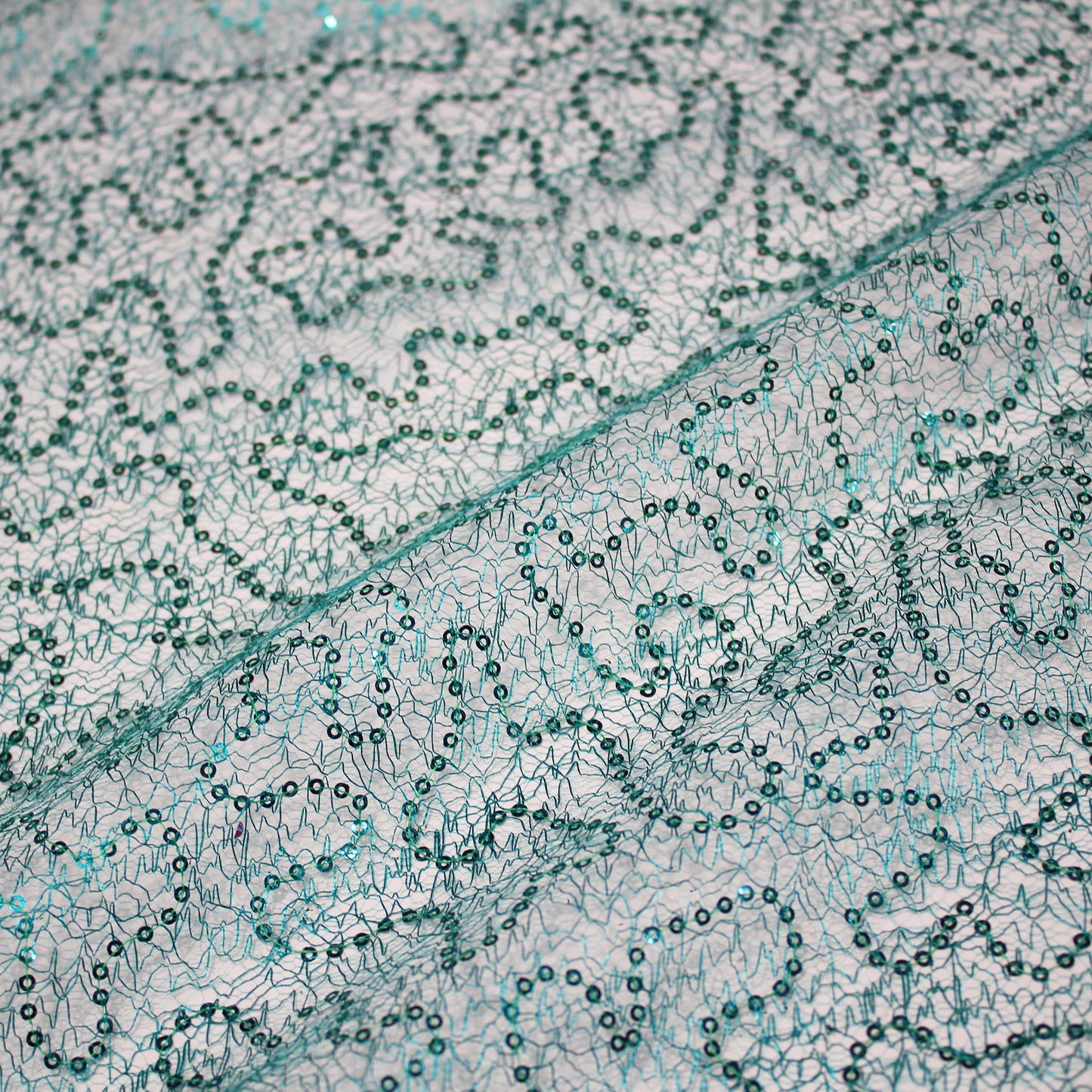 Embroidered Netting with Paillettes