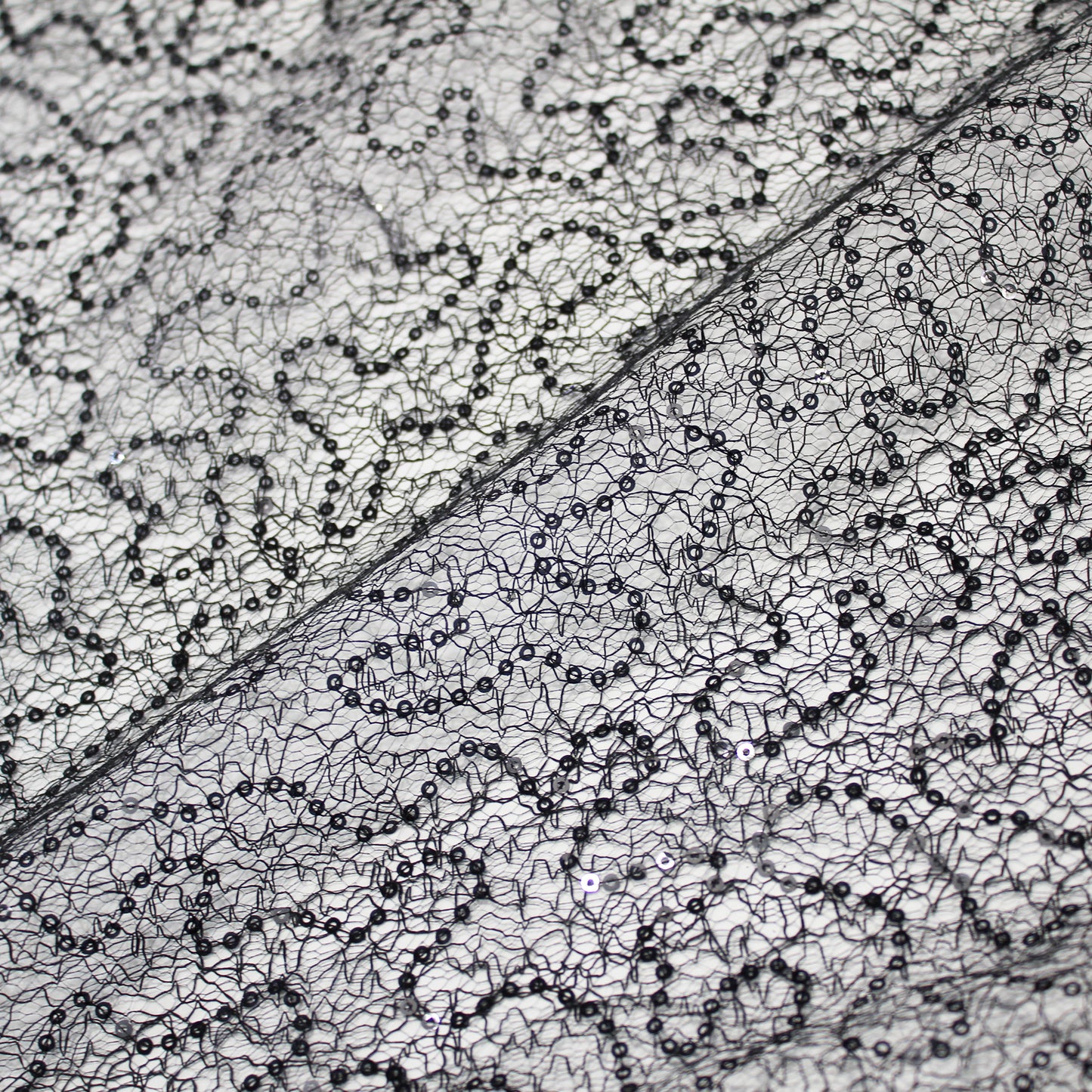 Embroidered Netting with Paillettes