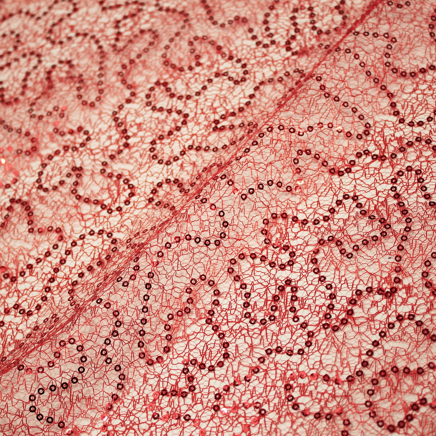 Embroidered Netting with Paillettes