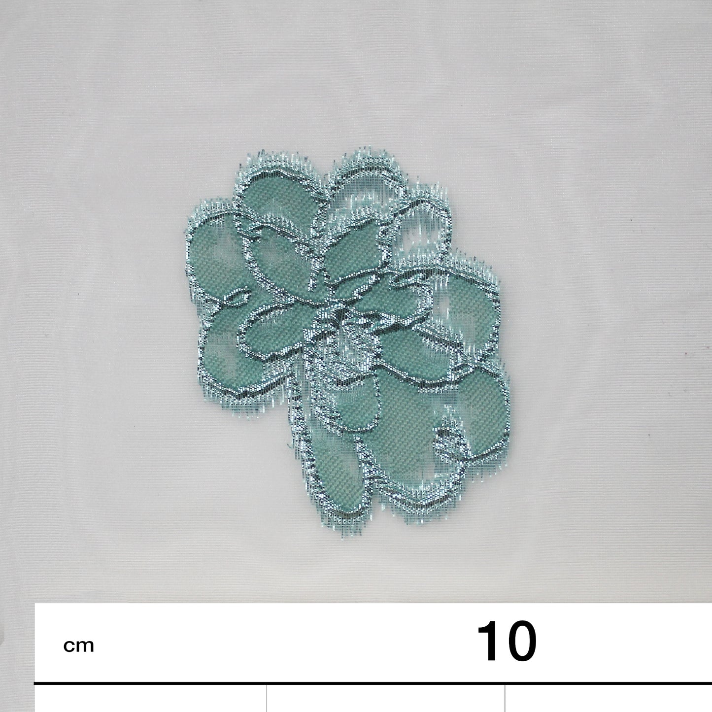 Brocade Fabric with Organza Base and Scattered Flowers