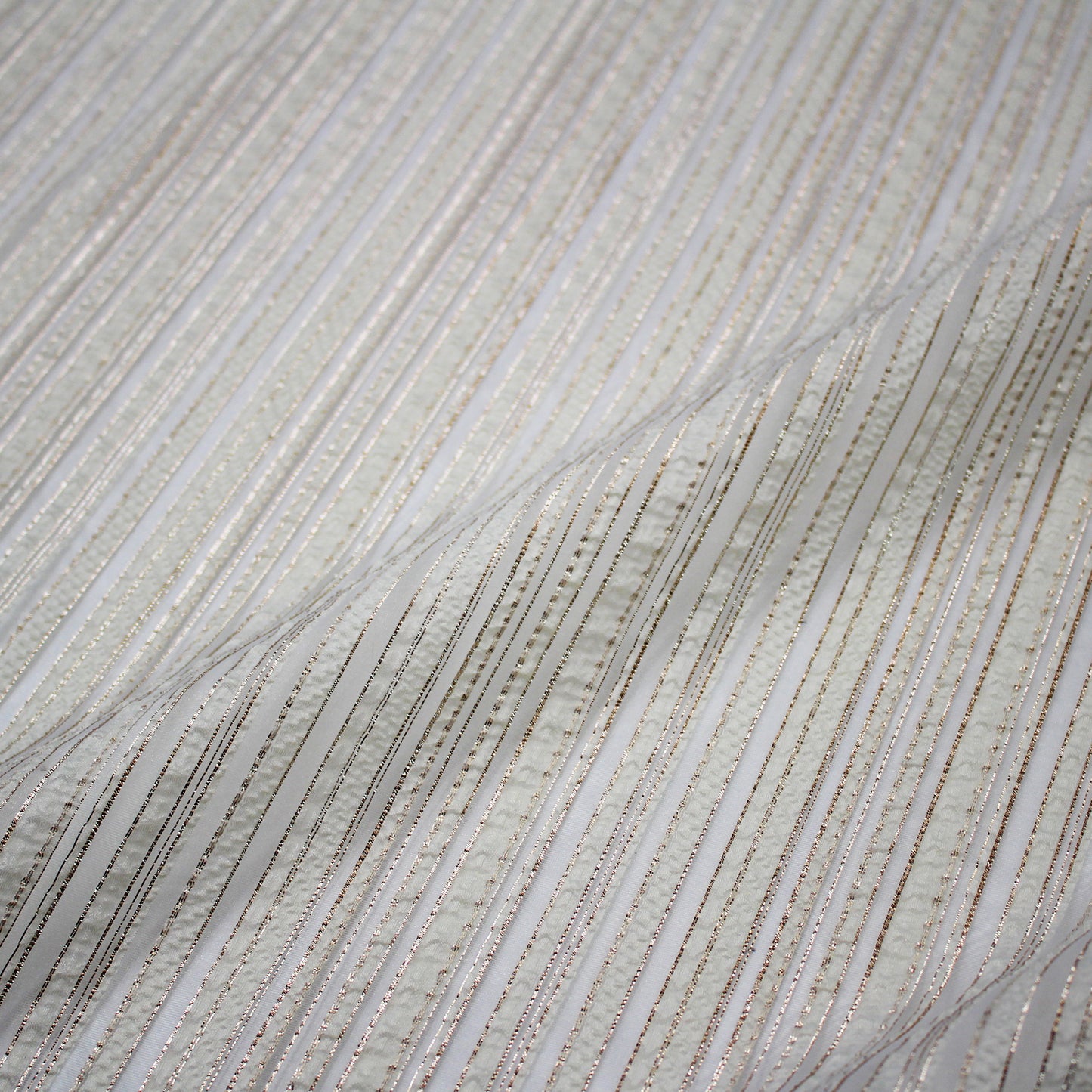 Brocade Fabric with Organza Base and Stripes & Regular Lines