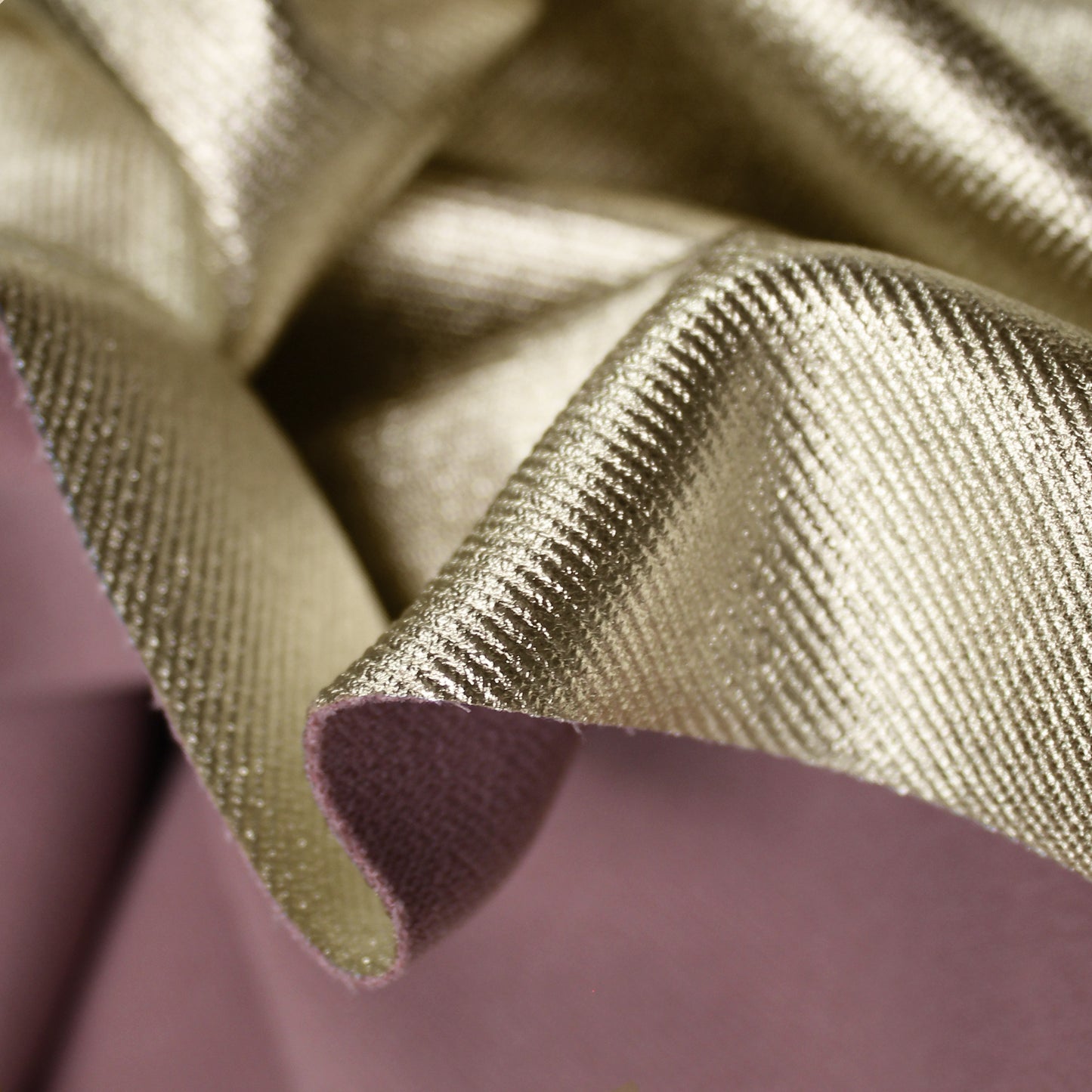 Coated Cady Fabric with Denim Effect
