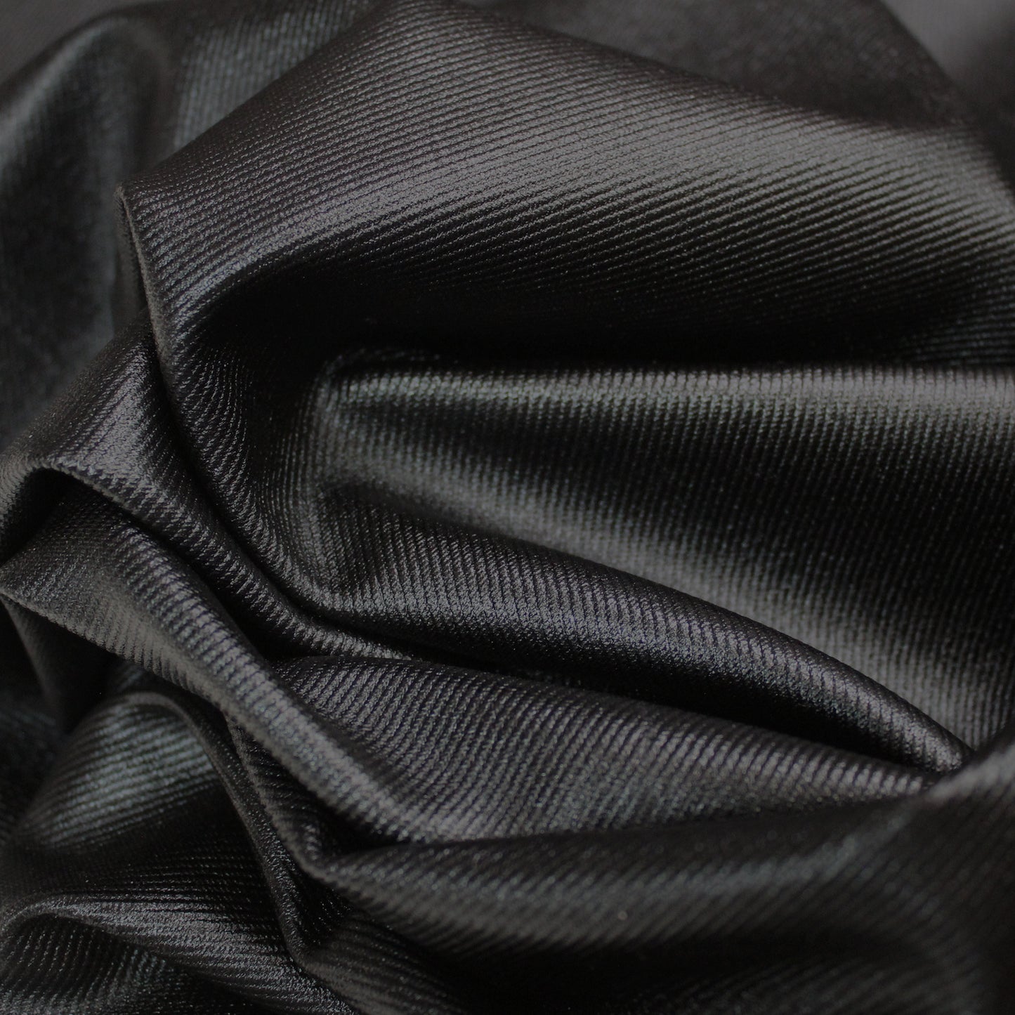 Coated Cady Fabric with Denim Effect
