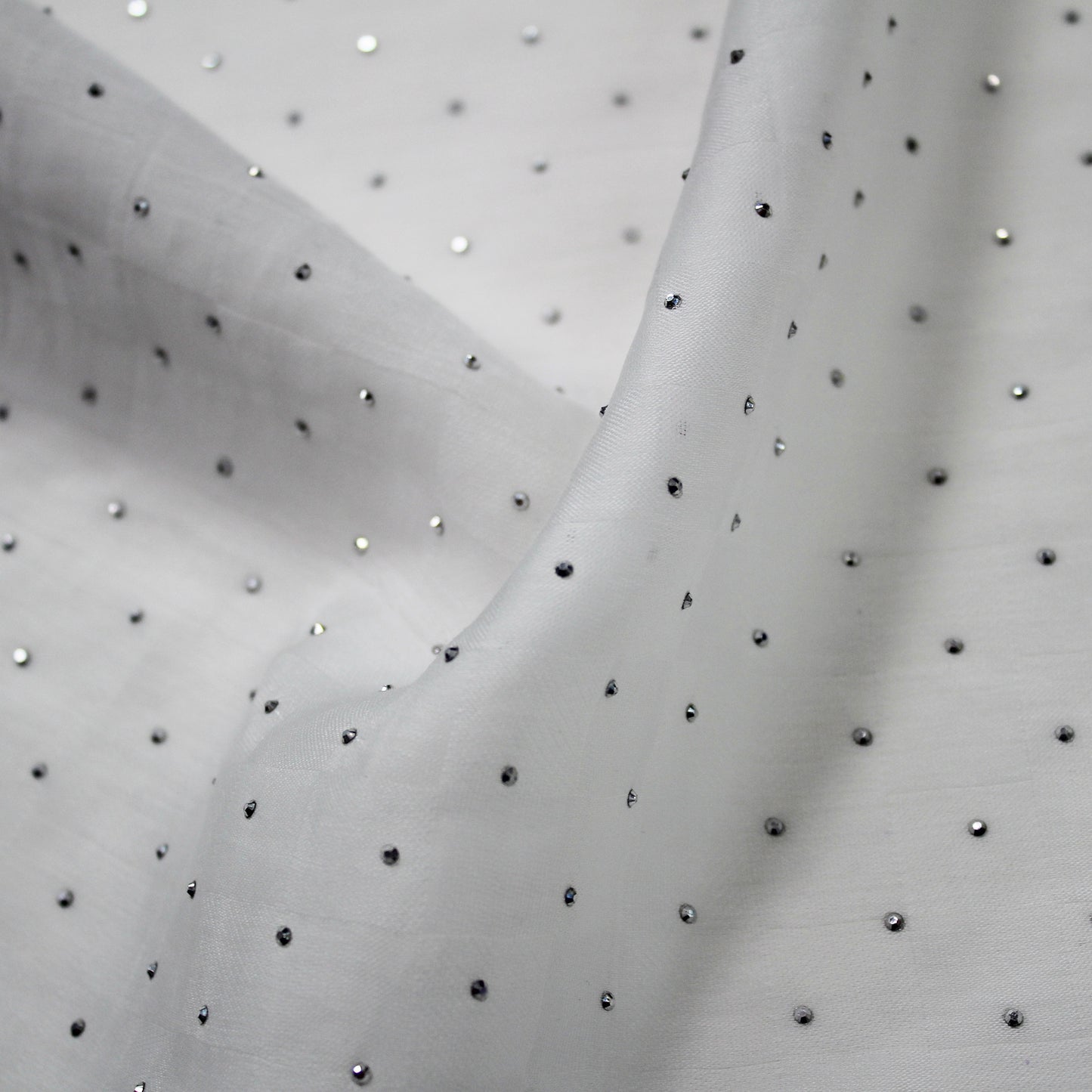Tissue Gauze with Checkered Weave and Strass