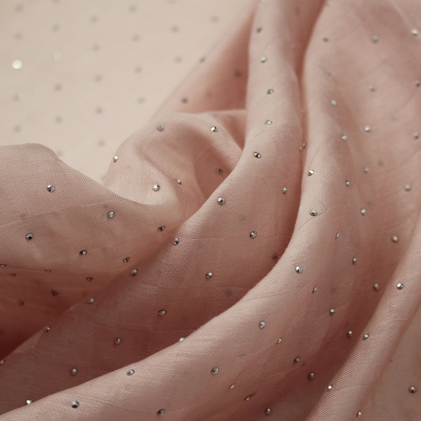 Tissue Gauze with Checkered Weave and Strass