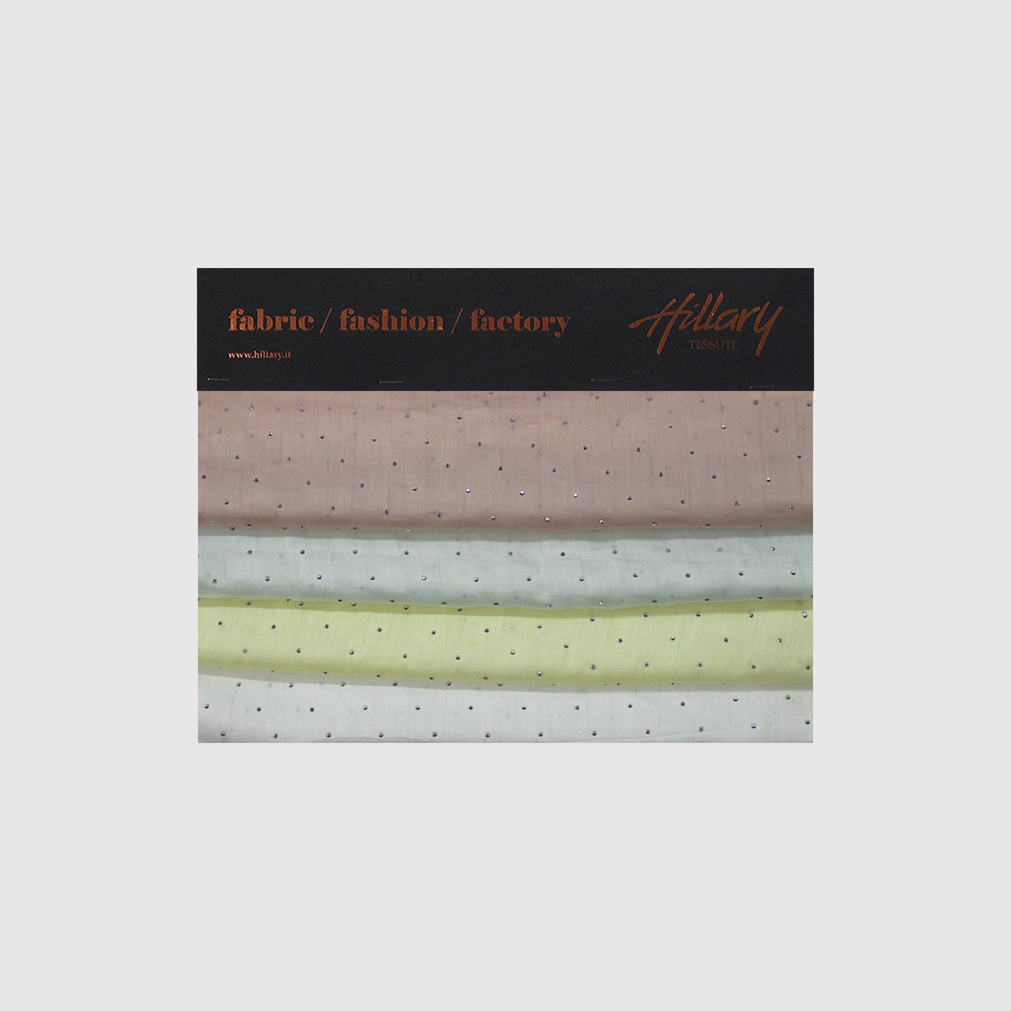 Tissue Gauze with Checkered Weave and Strass Sample