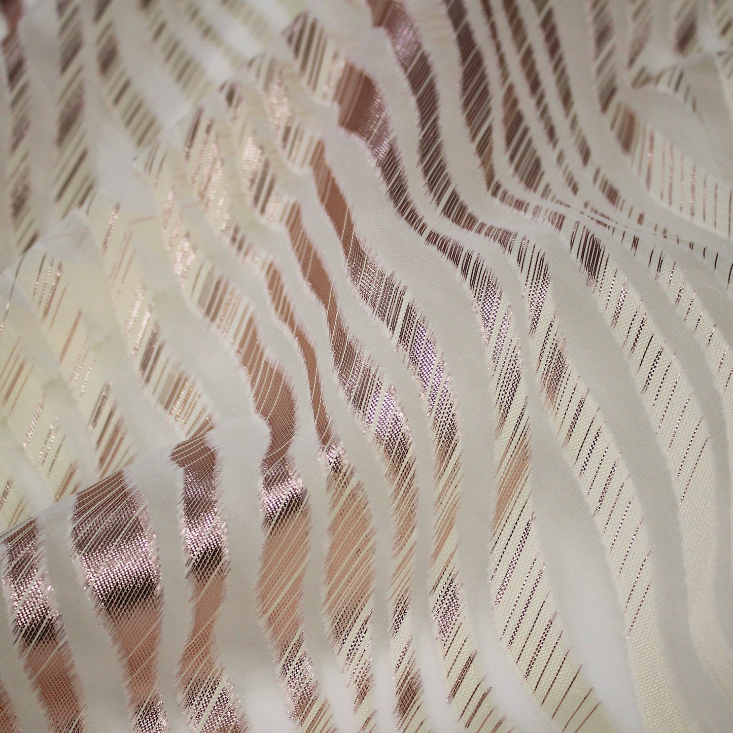 Organza Fil Coupe Fabric with Zebra Pattern