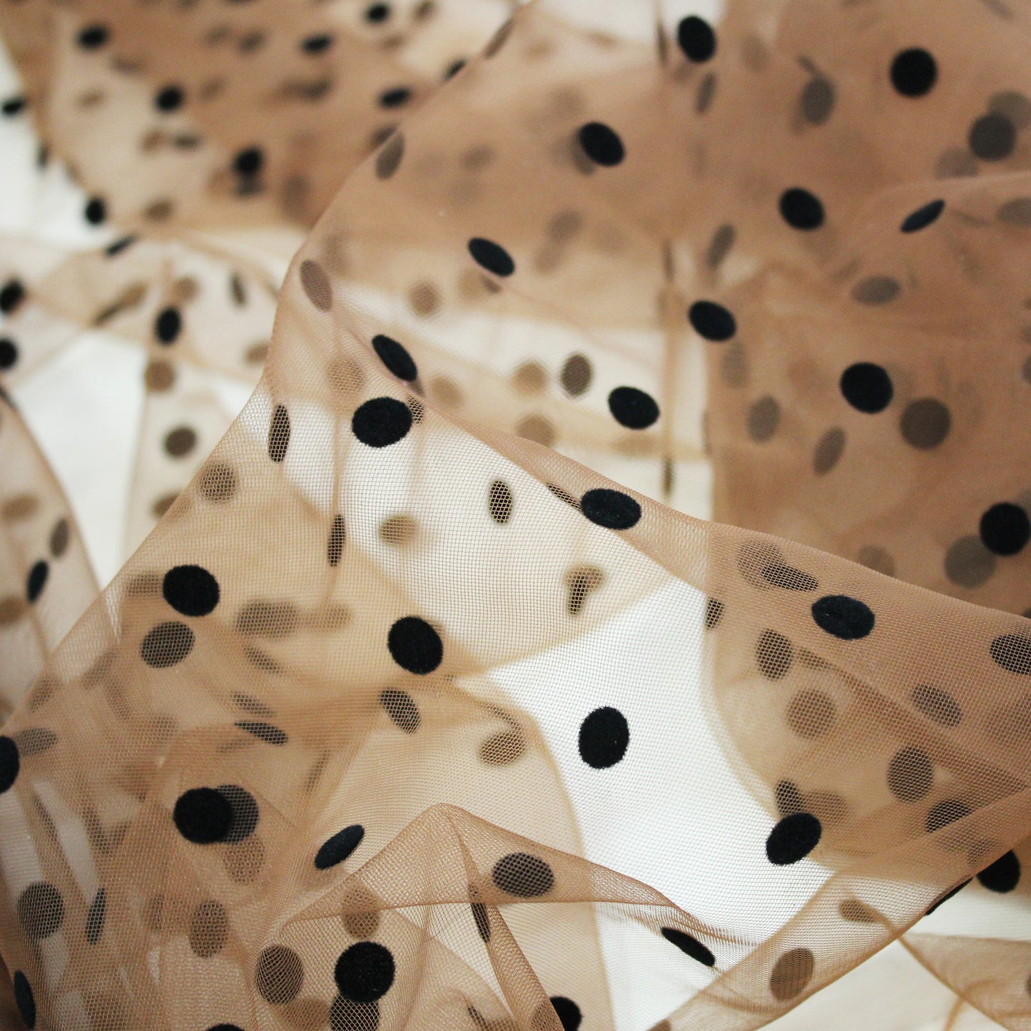 Large Flock Polka Dot Tulle