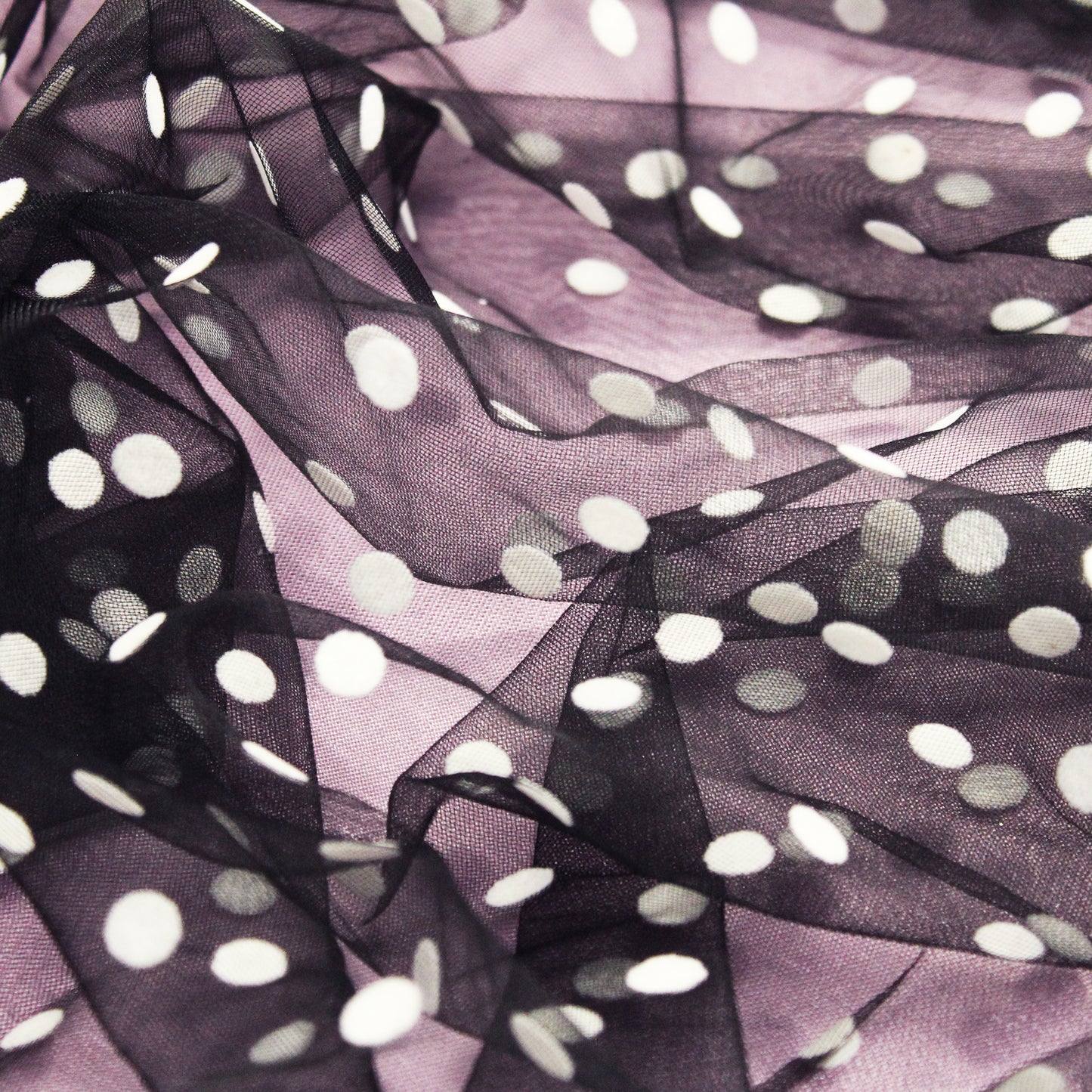 Large Flock Polka Dot Tulle