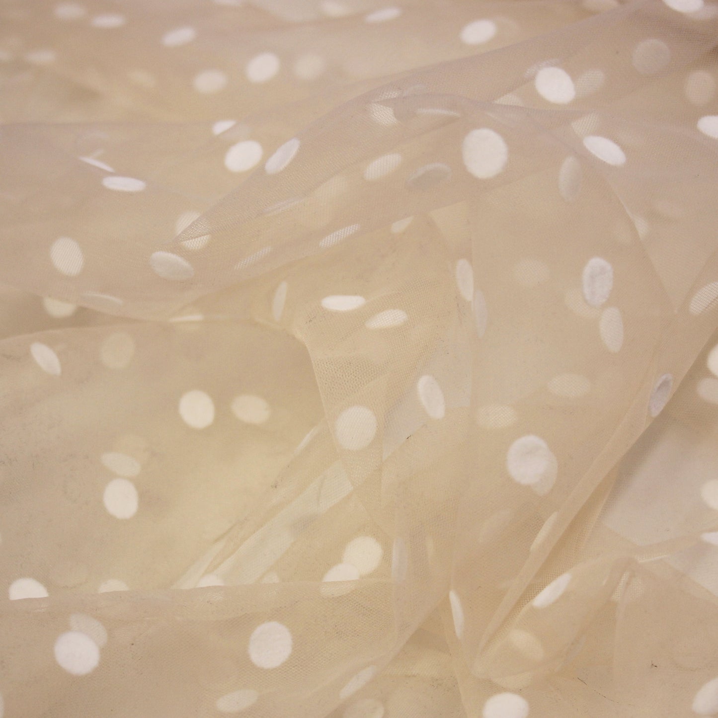 Large Flock Polka Dot Tulle
