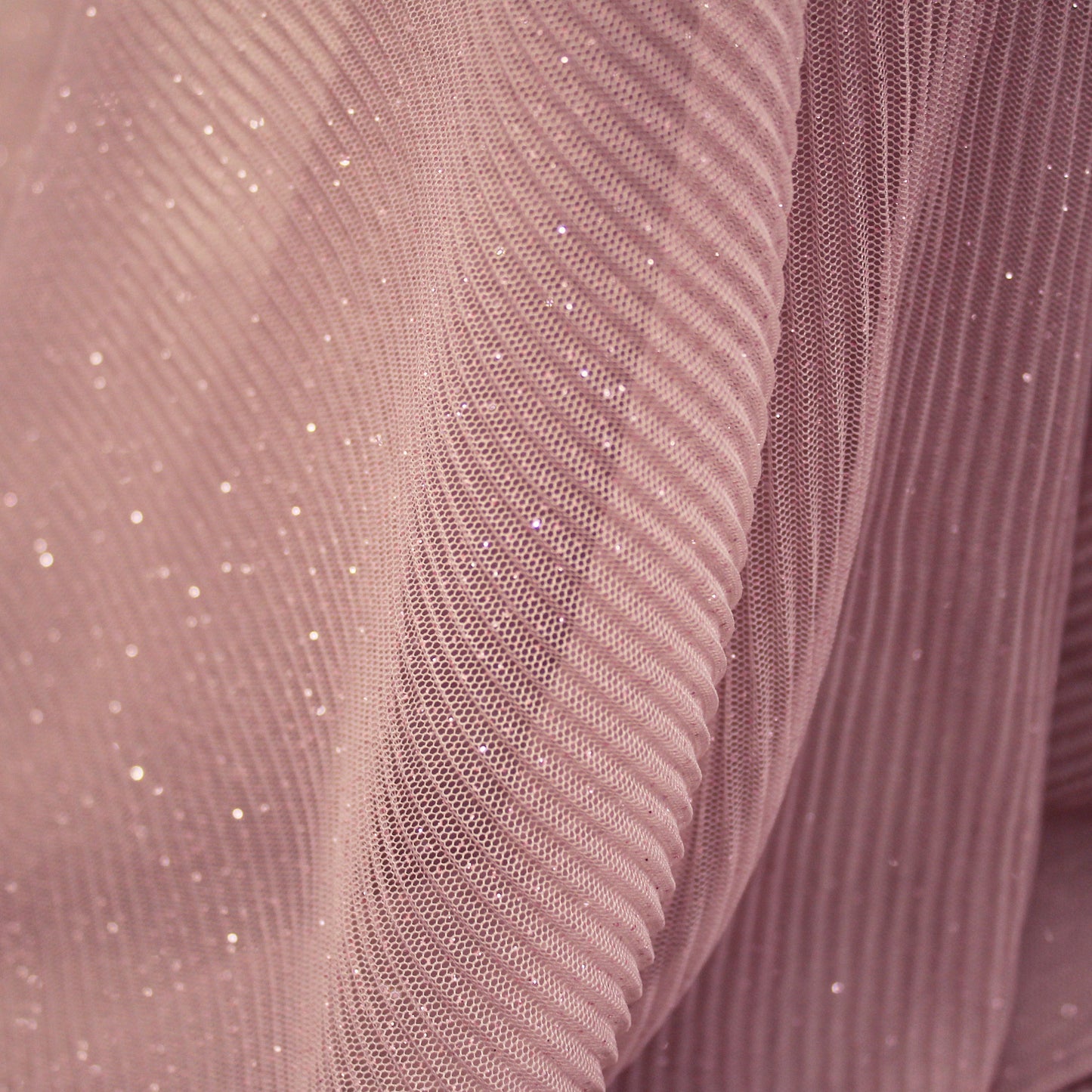 Plissé Tulle with Glitter