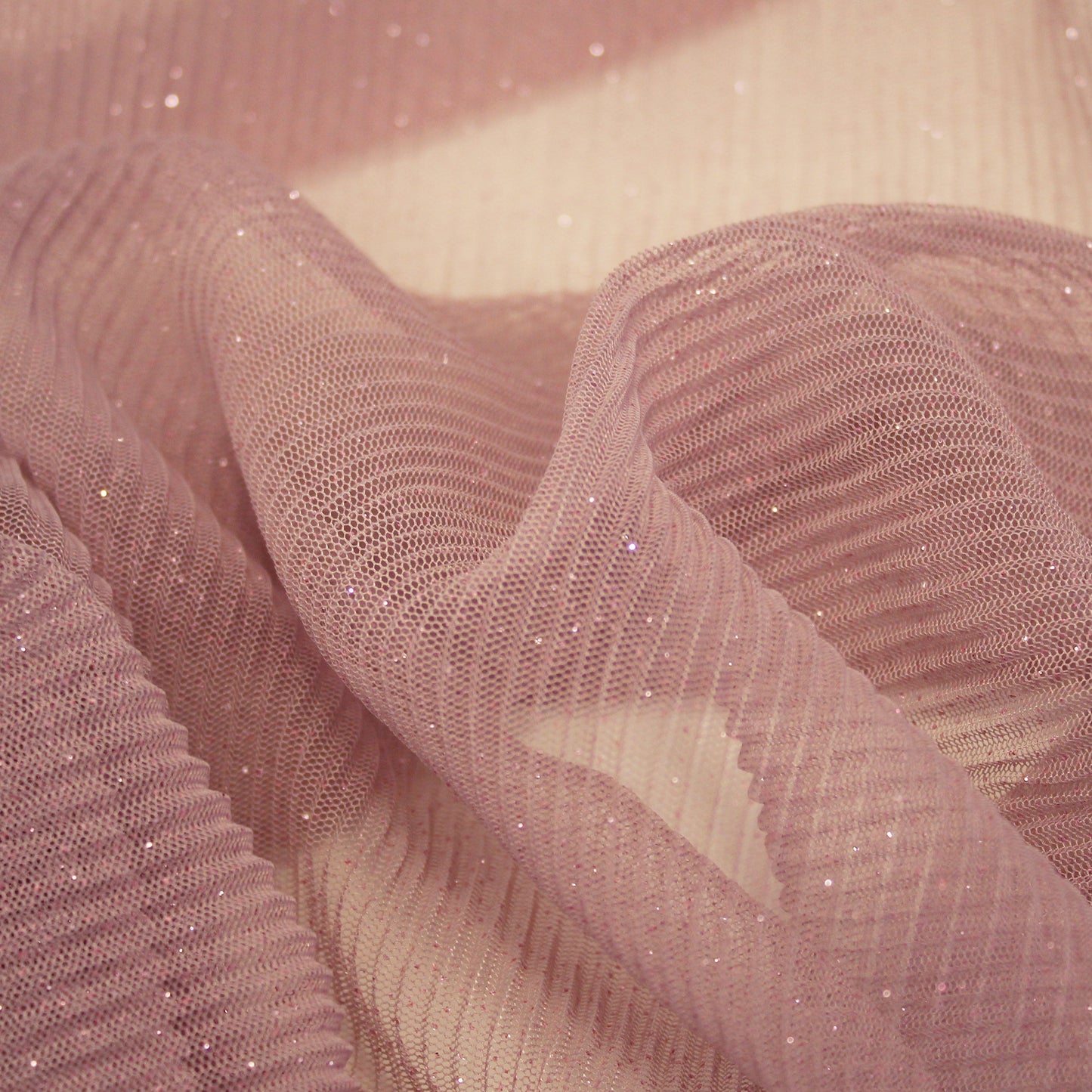 Plissé Tulle with Glitter