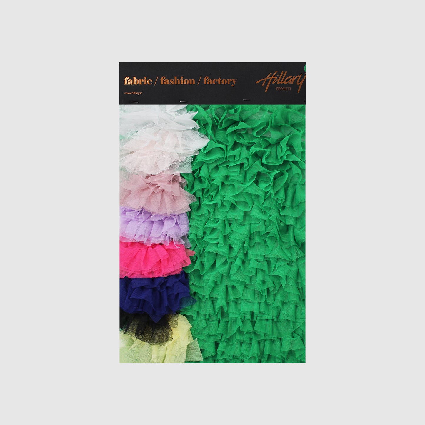 Embroidered Tulle with Ruffles and Flounces Sample