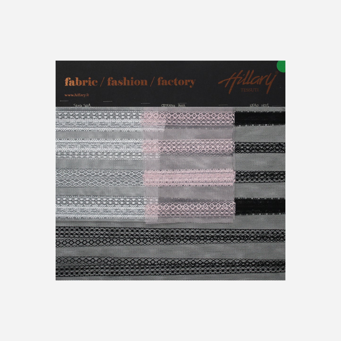 Embroidered Tulle with Ribbon Effect Sample