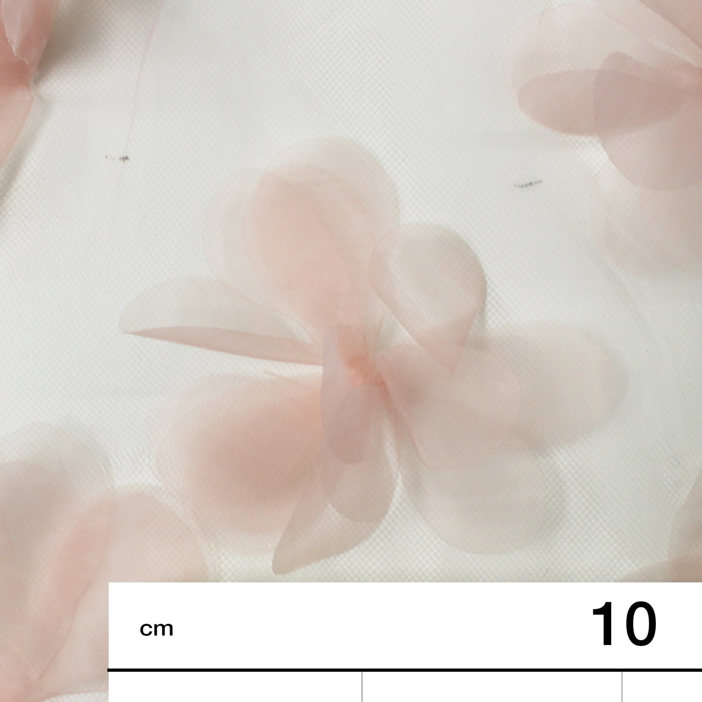 Embroidered Tulle with 3D Flowers in Organza