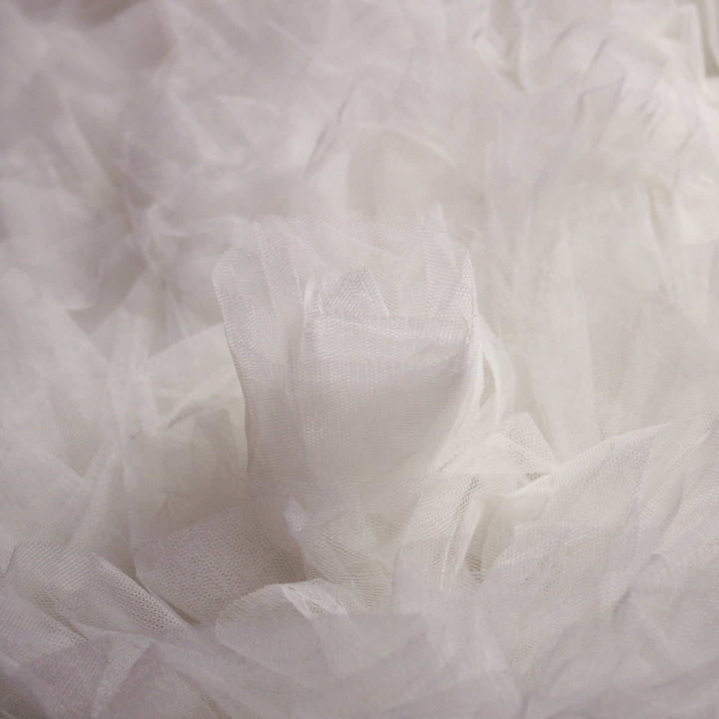 3D Tulle Embroidered with Large Flowers and Rouches