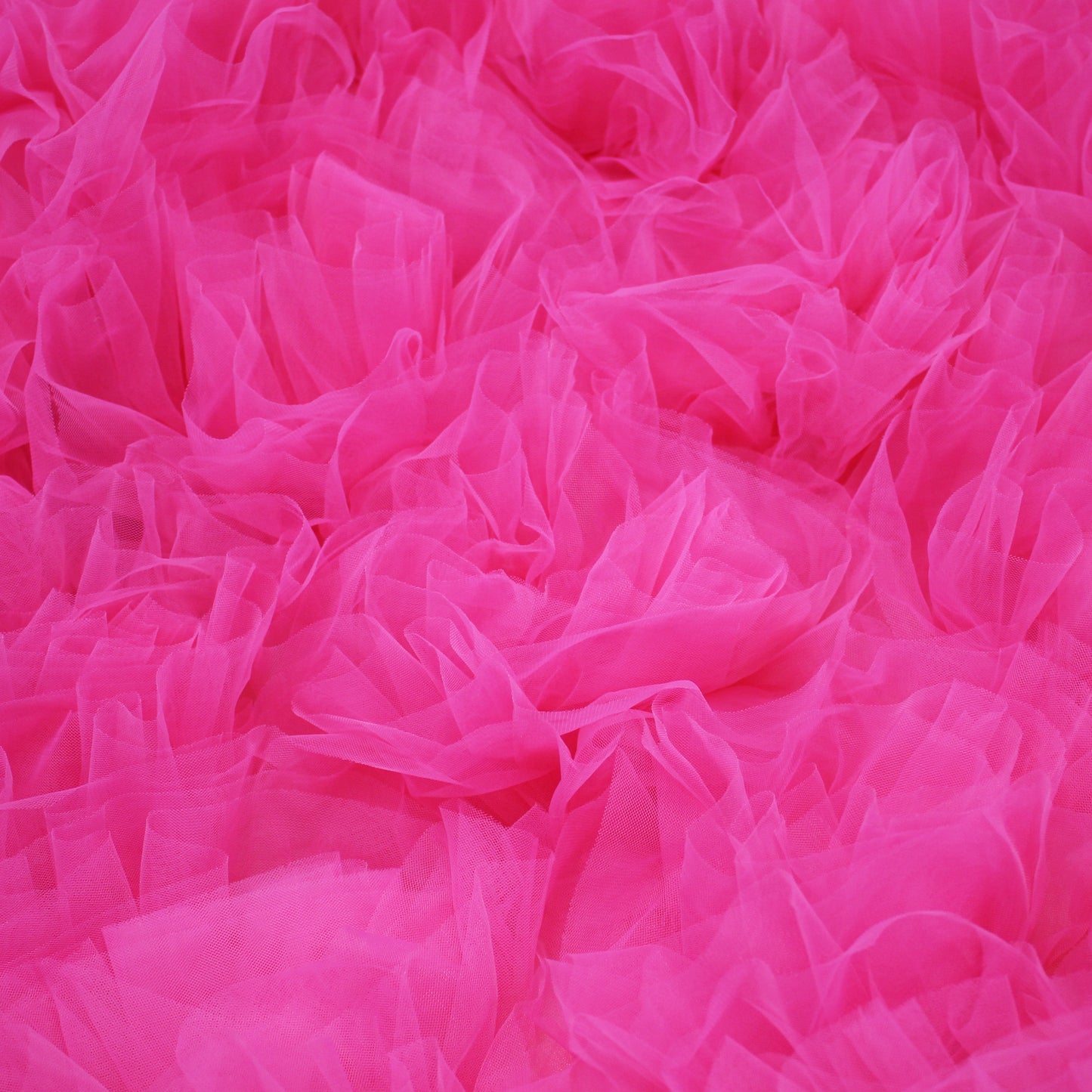 3D Tulle Embroidered with Large Flowers