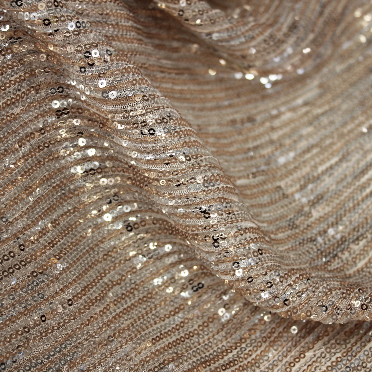 Embroidered Tulle with Full-Field Vertical Sequin Stripes