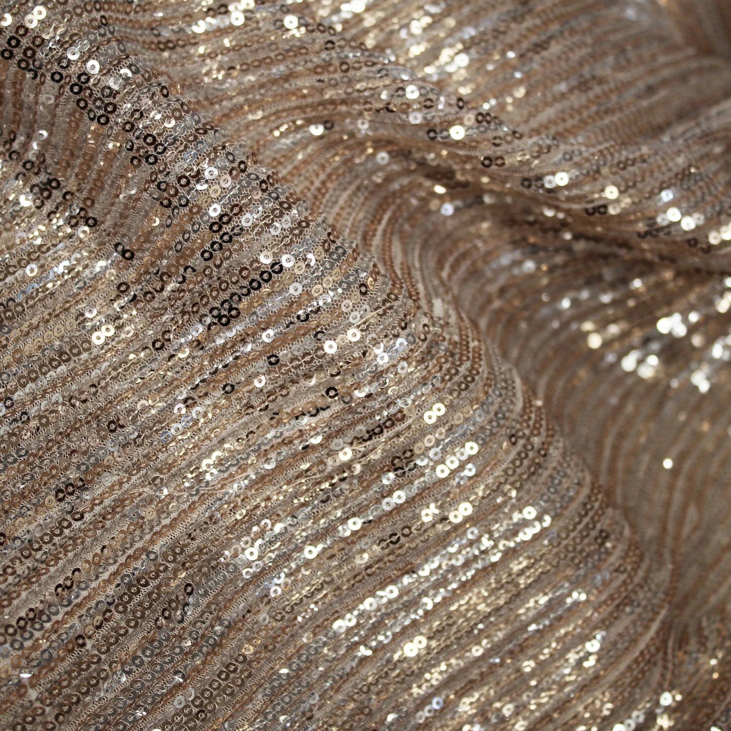 Embroidered Tulle with Full-Field Vertical Sequin Stripes