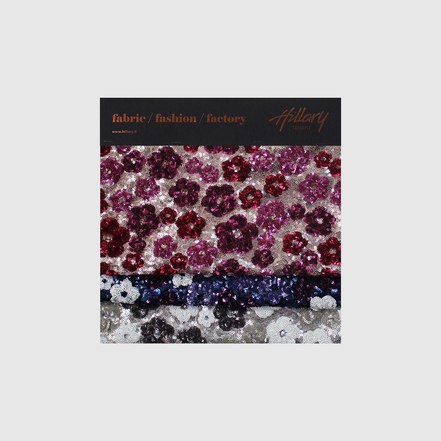 Sequin Embroidered Tulle with Full Coverage and Multicolor Flowers Sample