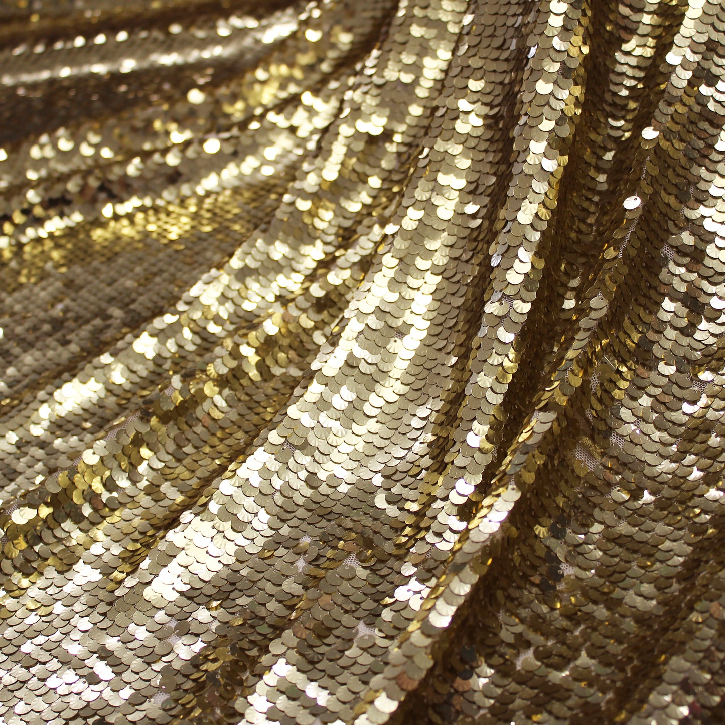 Embroidered Tulle with Shell Sequins in Full Field