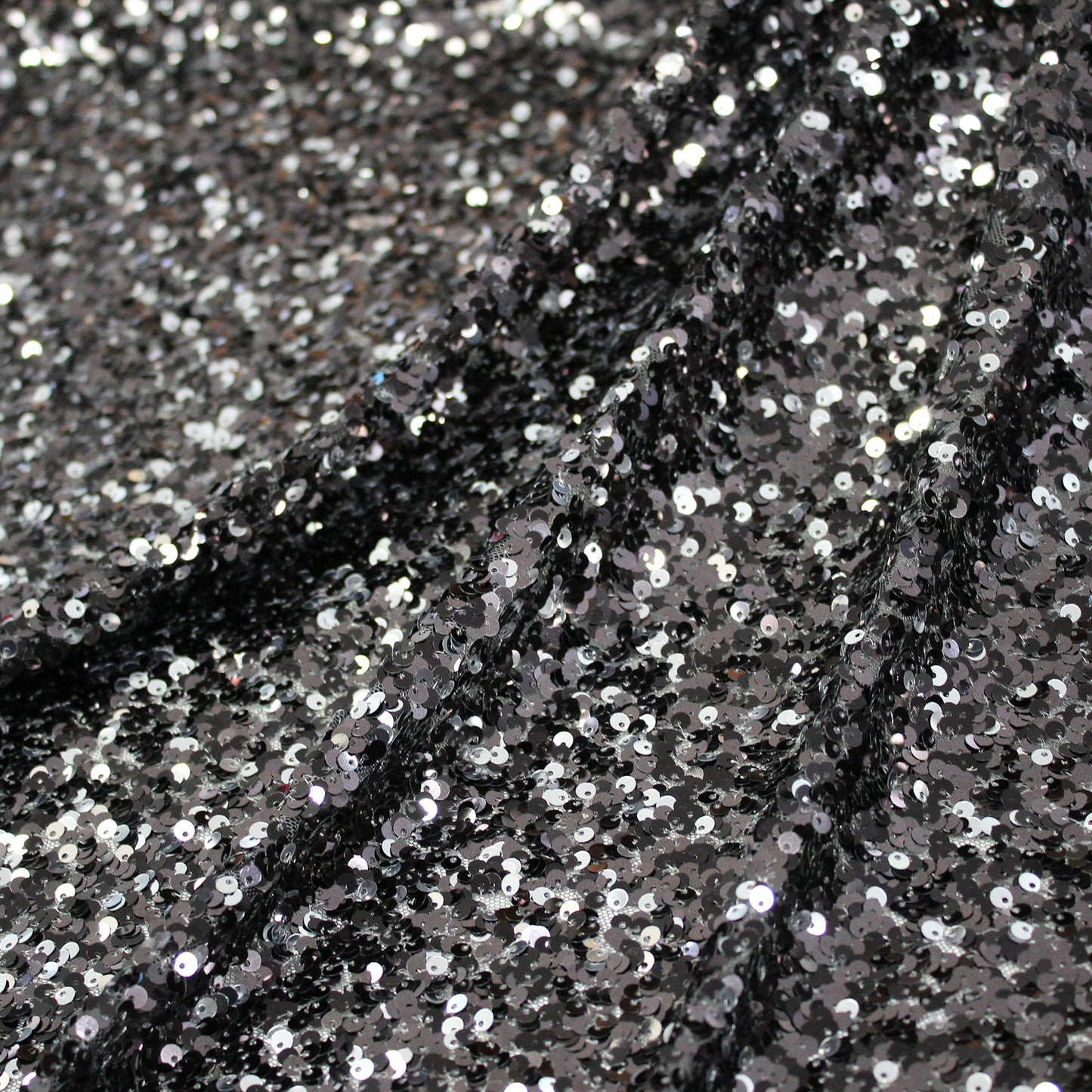 Glossy Sequin Embroidered Tulle with Full Coverage