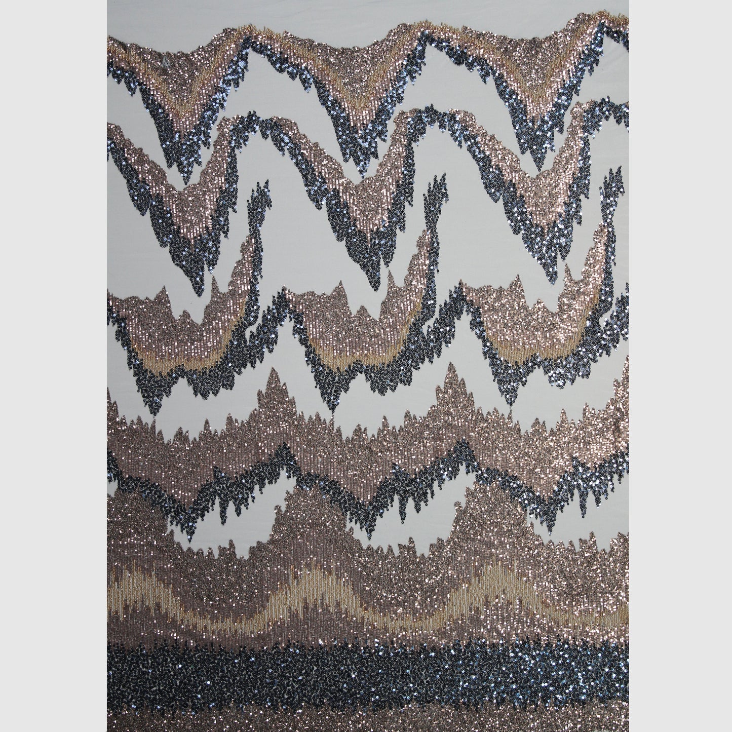 Embroidered Tulle with Multicolor Sequins