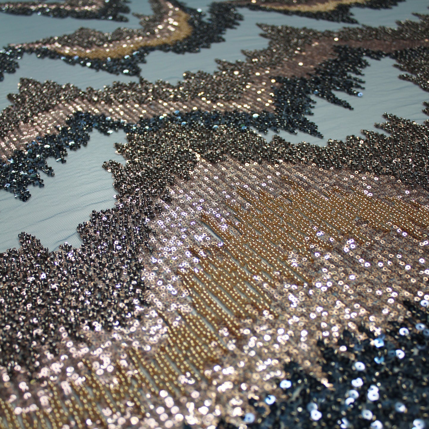 Embroidered Tulle with Multicolor Sequins